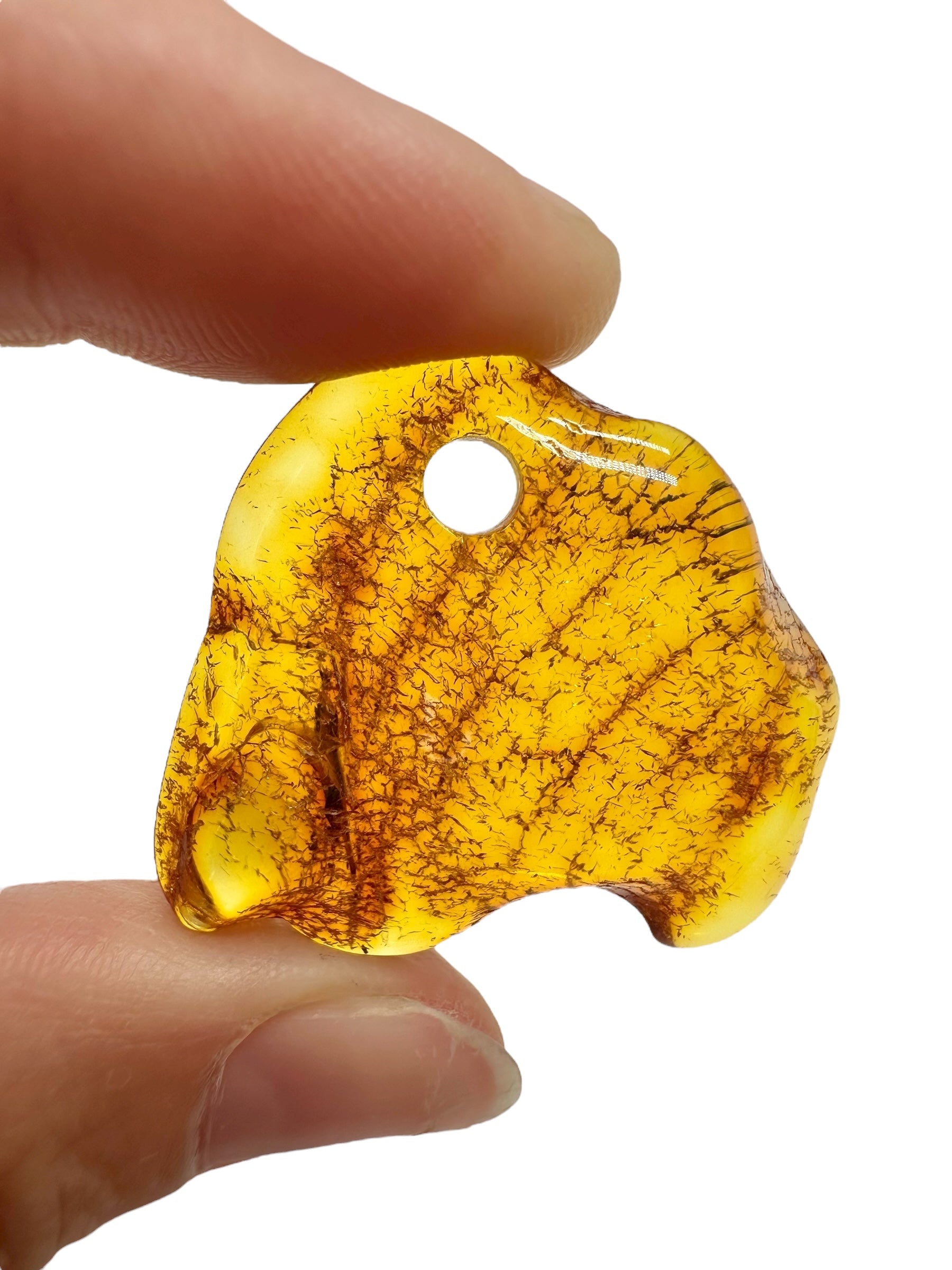 Amber with a drilled hole for hanging 3,4g – Lithuania - JND43