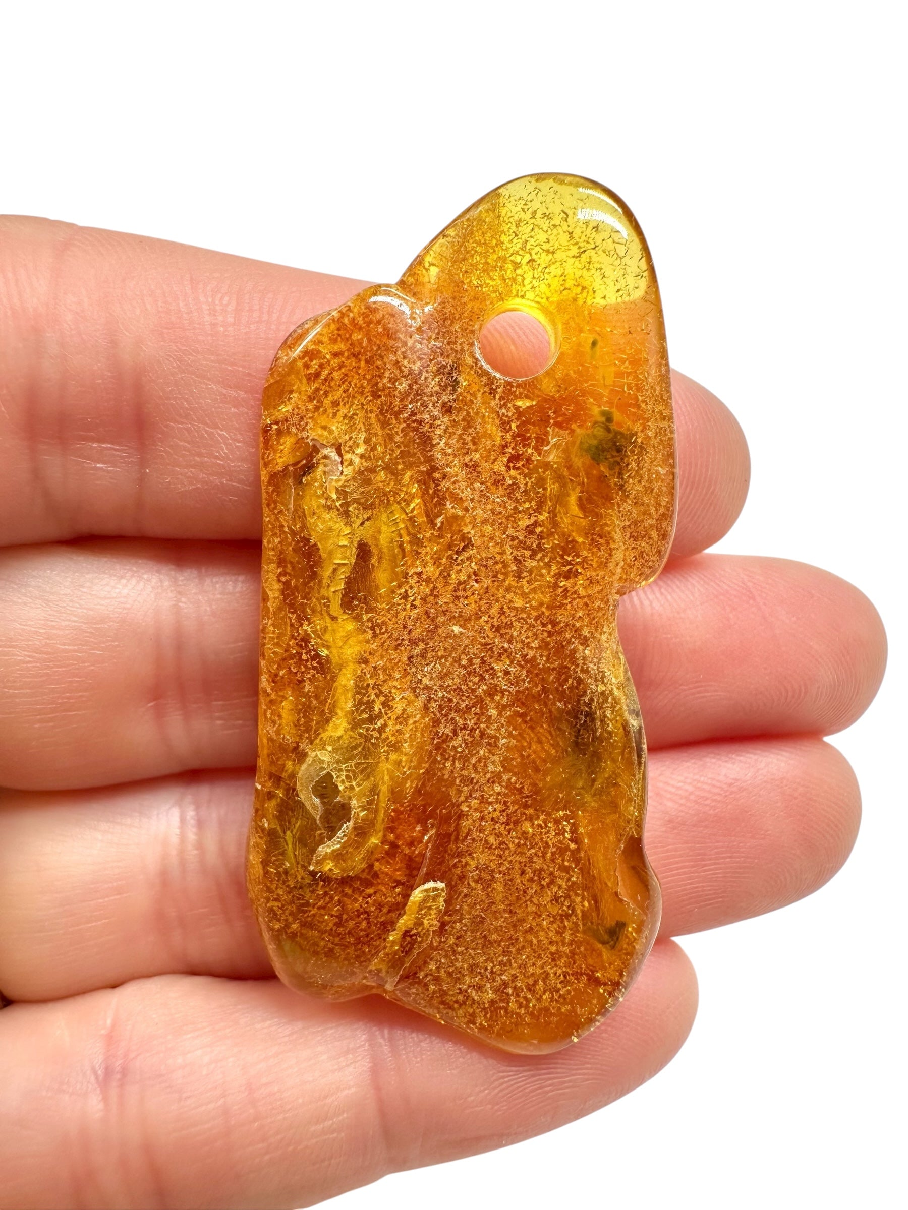 Amber with a drilled hole for hanging 4,5g – Lithuania - JND45