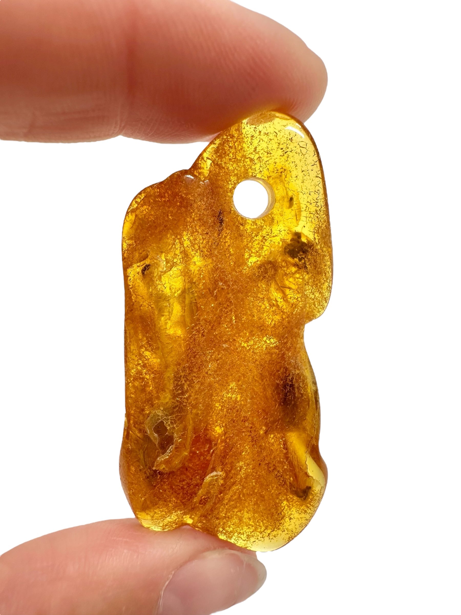 Amber with a drilled hole for hanging 4,5g – Lithuania - JND45