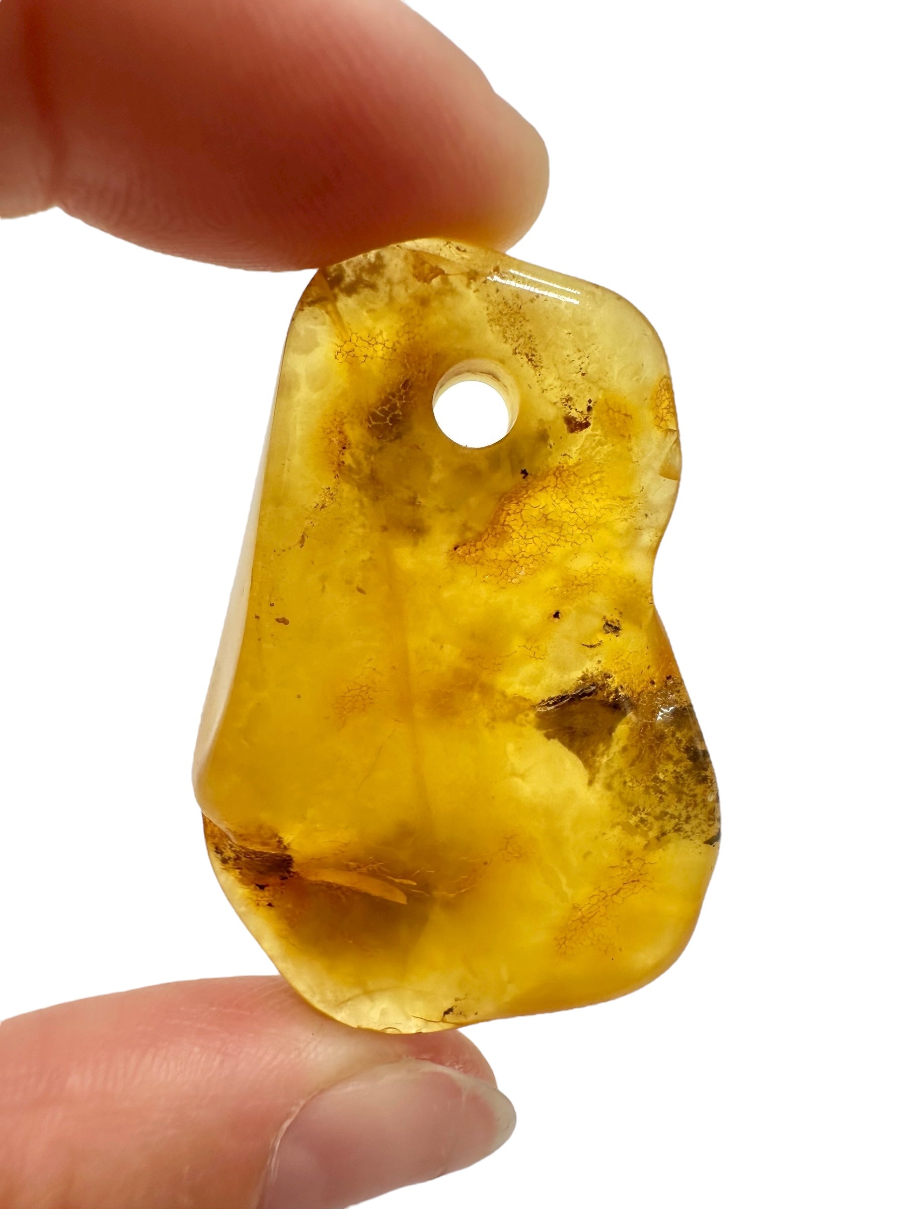 Amber with a drilled hole for hanging 5,7g – Lithuania - JND48
