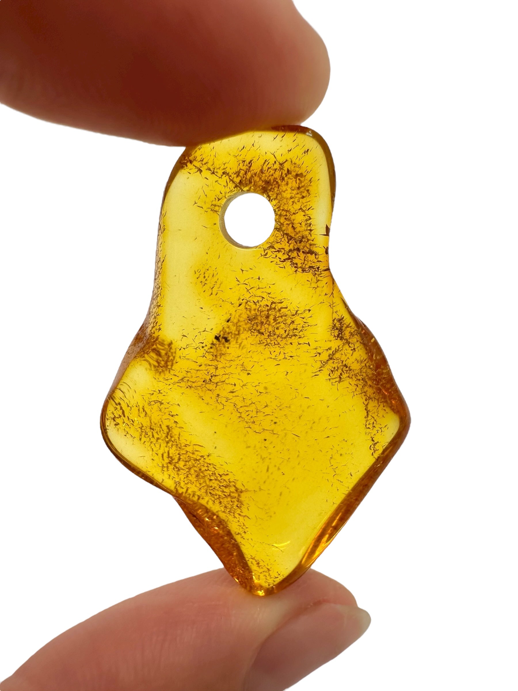 Amber with a drilled hole for hanging 3,7g – Lithuania - JND51