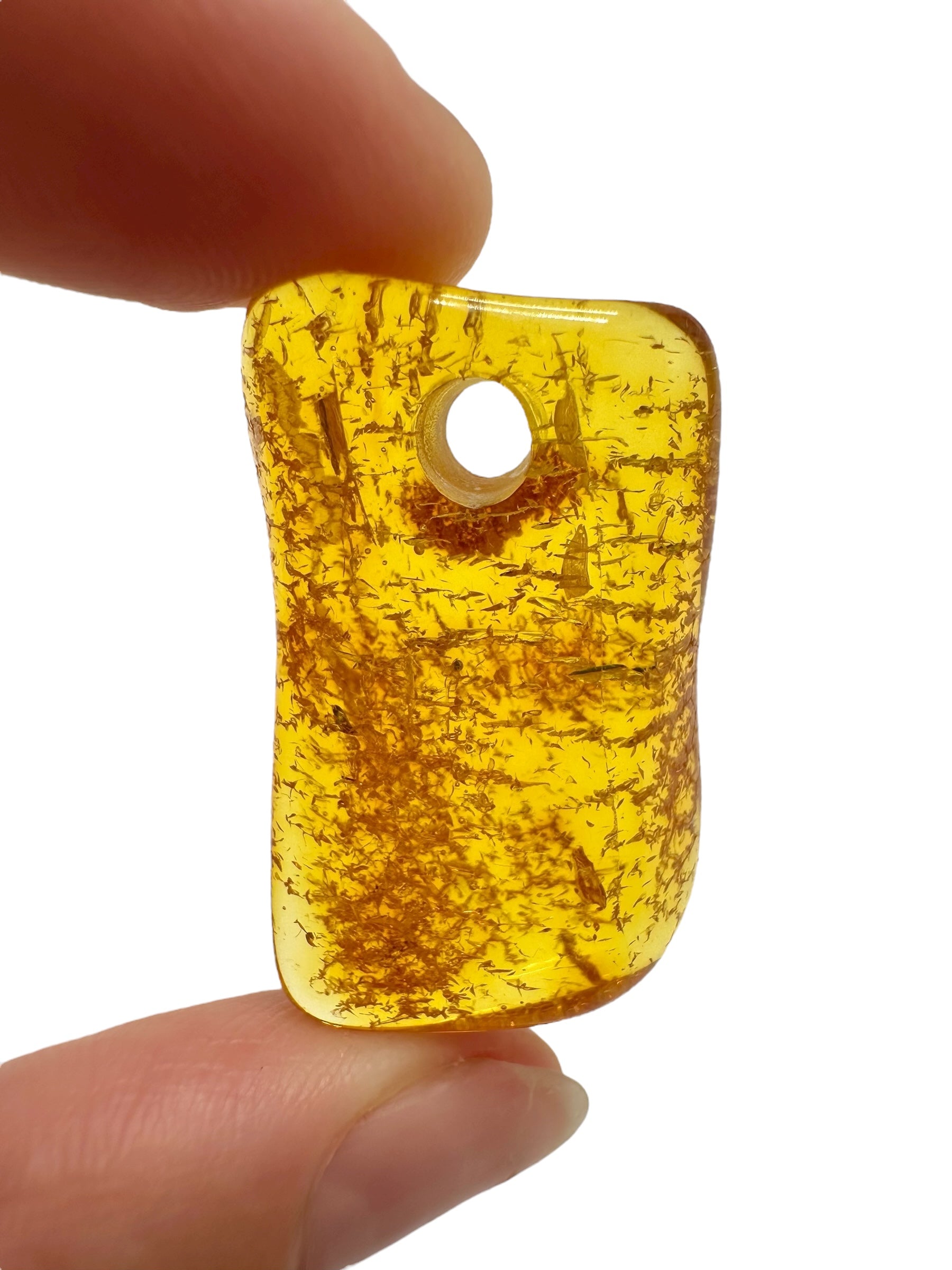 Amber with a drilled hole for hanging 3,9g – Lithuania - JND54