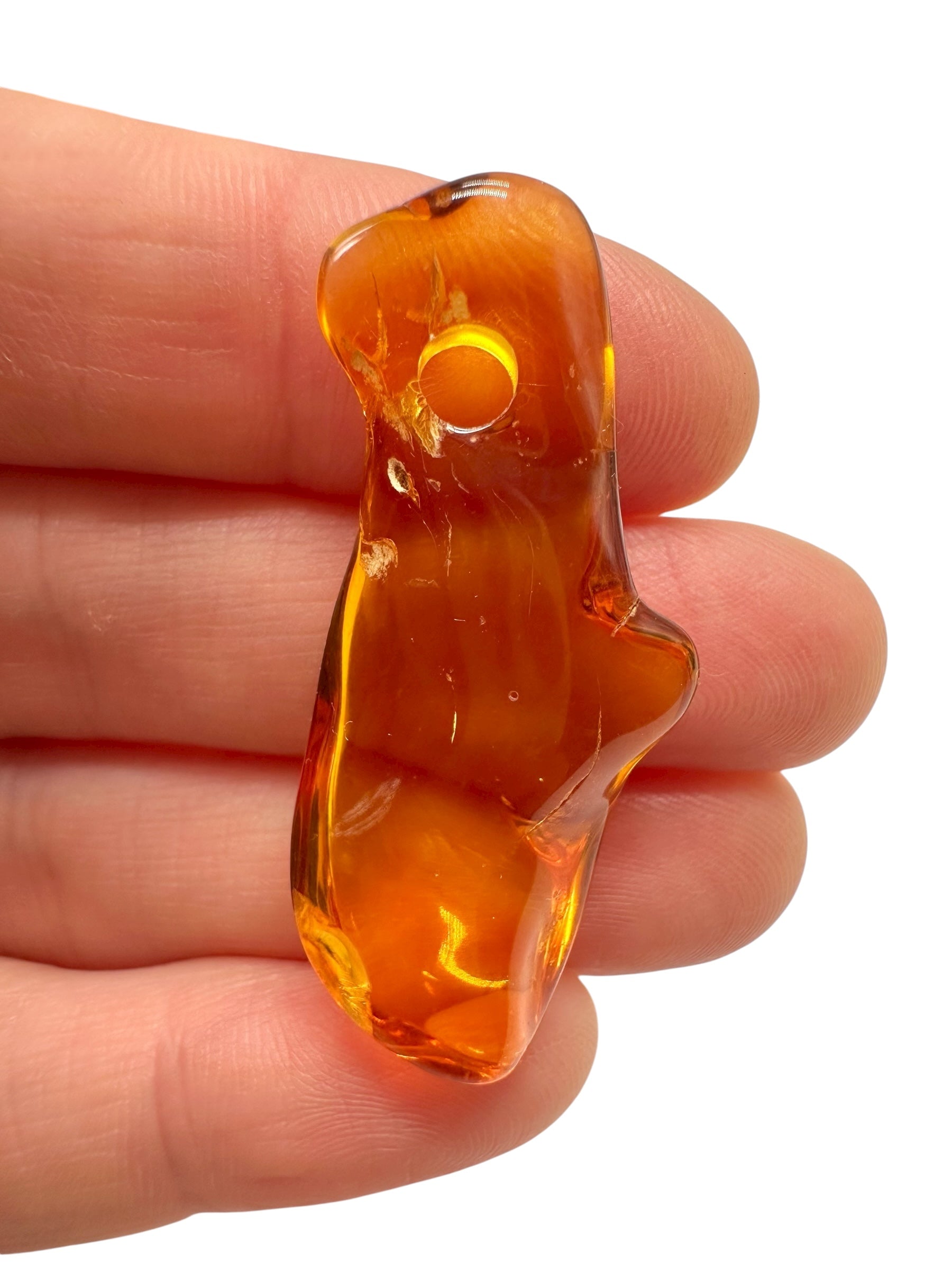 Amber with a drilled hole for hanging 2,4g – Lithuania - JND55