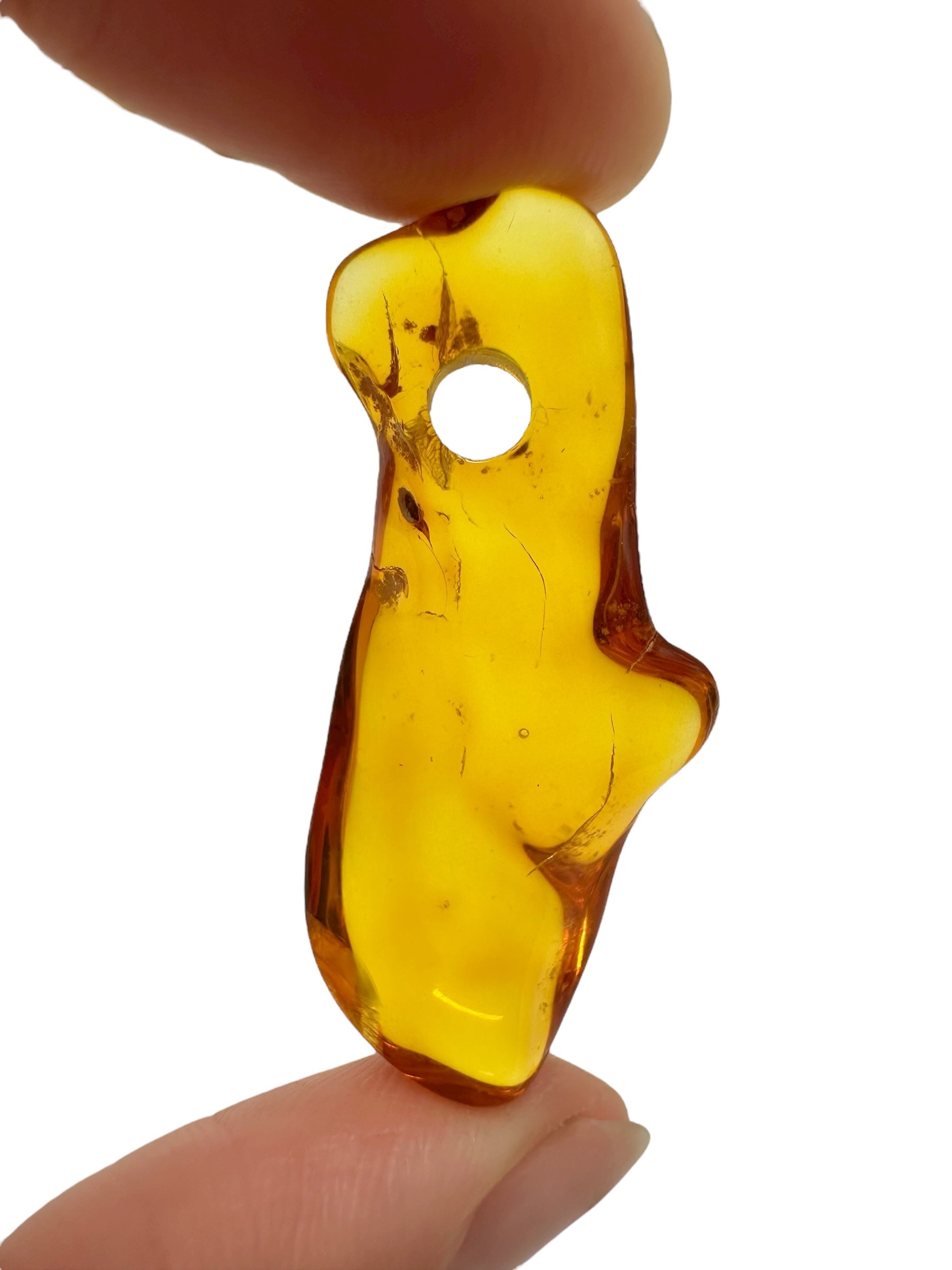 Amber with a drilled hole for hanging 2,4g – Lithuania - JND55