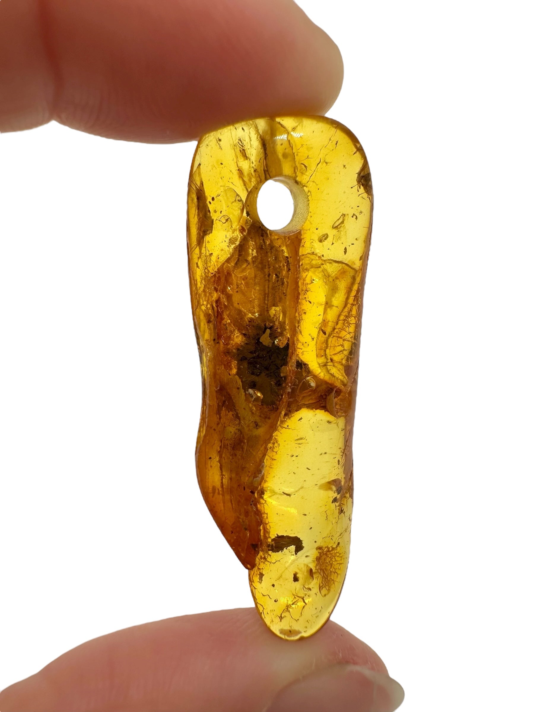 Amber with a drilled hole for hanging 3,1g – Lithuania - JND57
