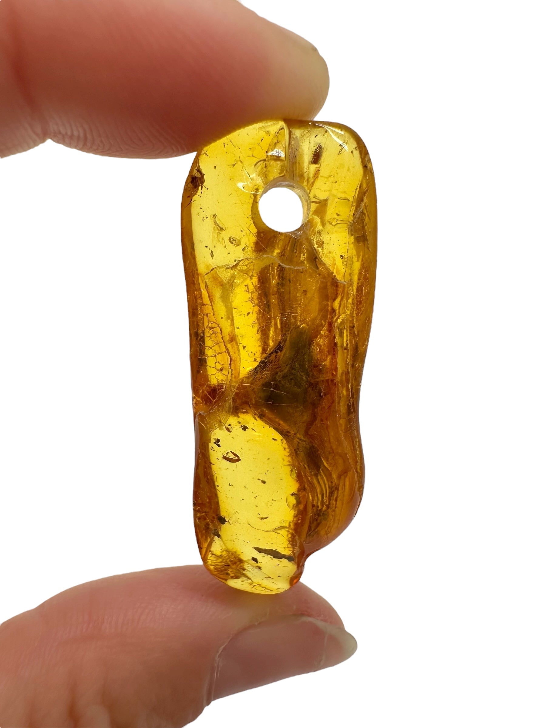 Amber with a drilled hole for hanging 3,1g – Lithuania - JND57