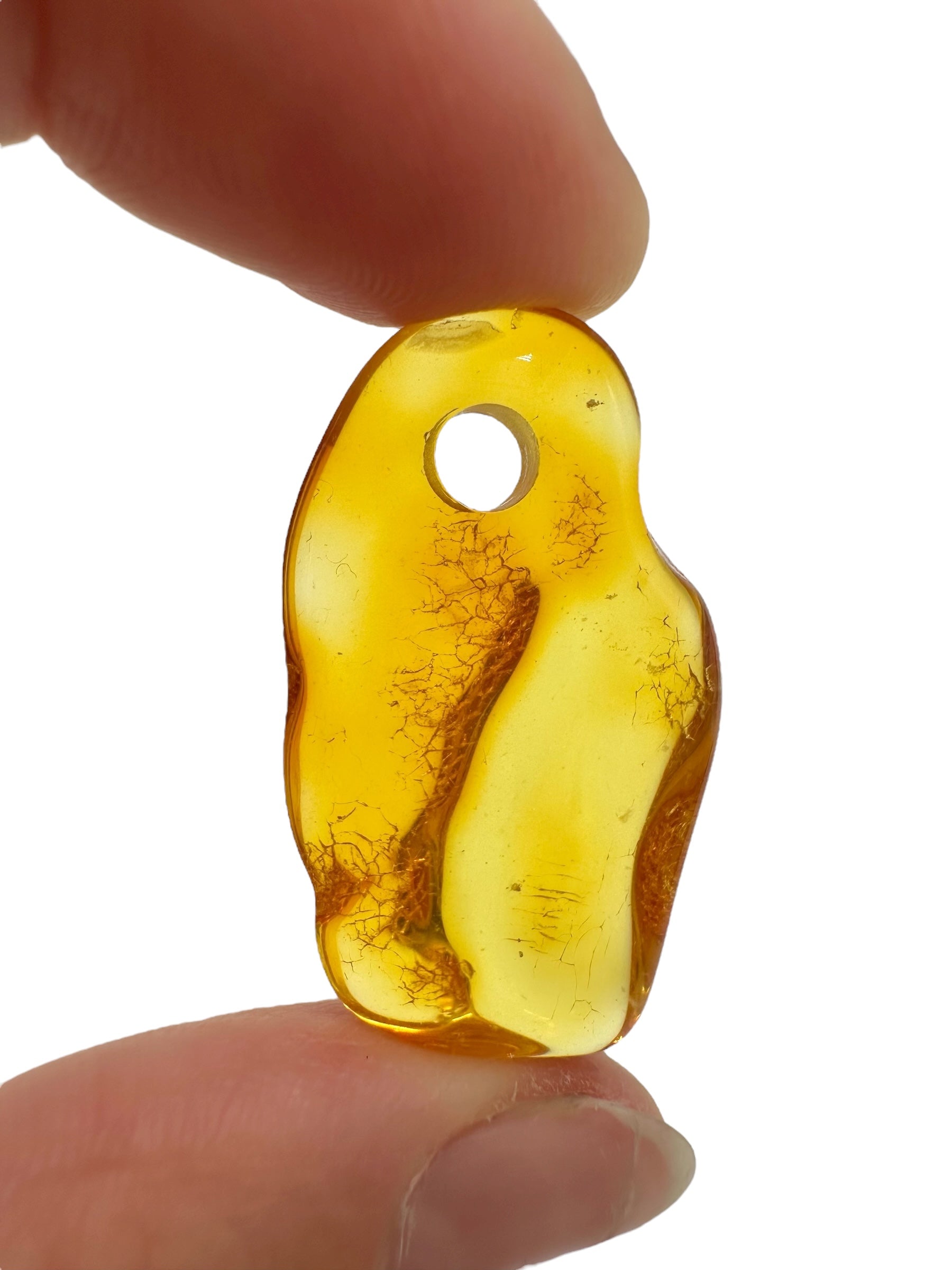 Amber with a drilled hole for hanging 2,2g – Lithuania - JND58