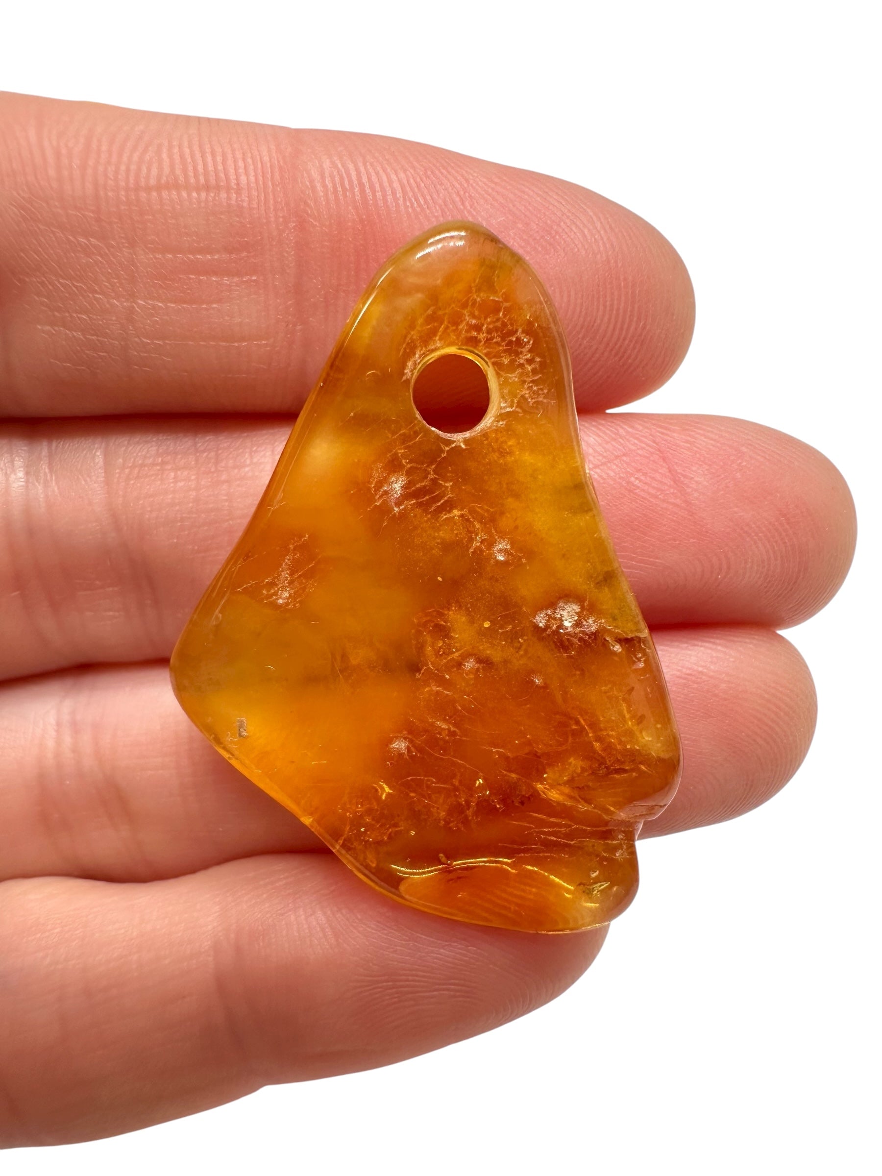Amber with a drilled hole for hanging 2,8g – Lithuania - JND61