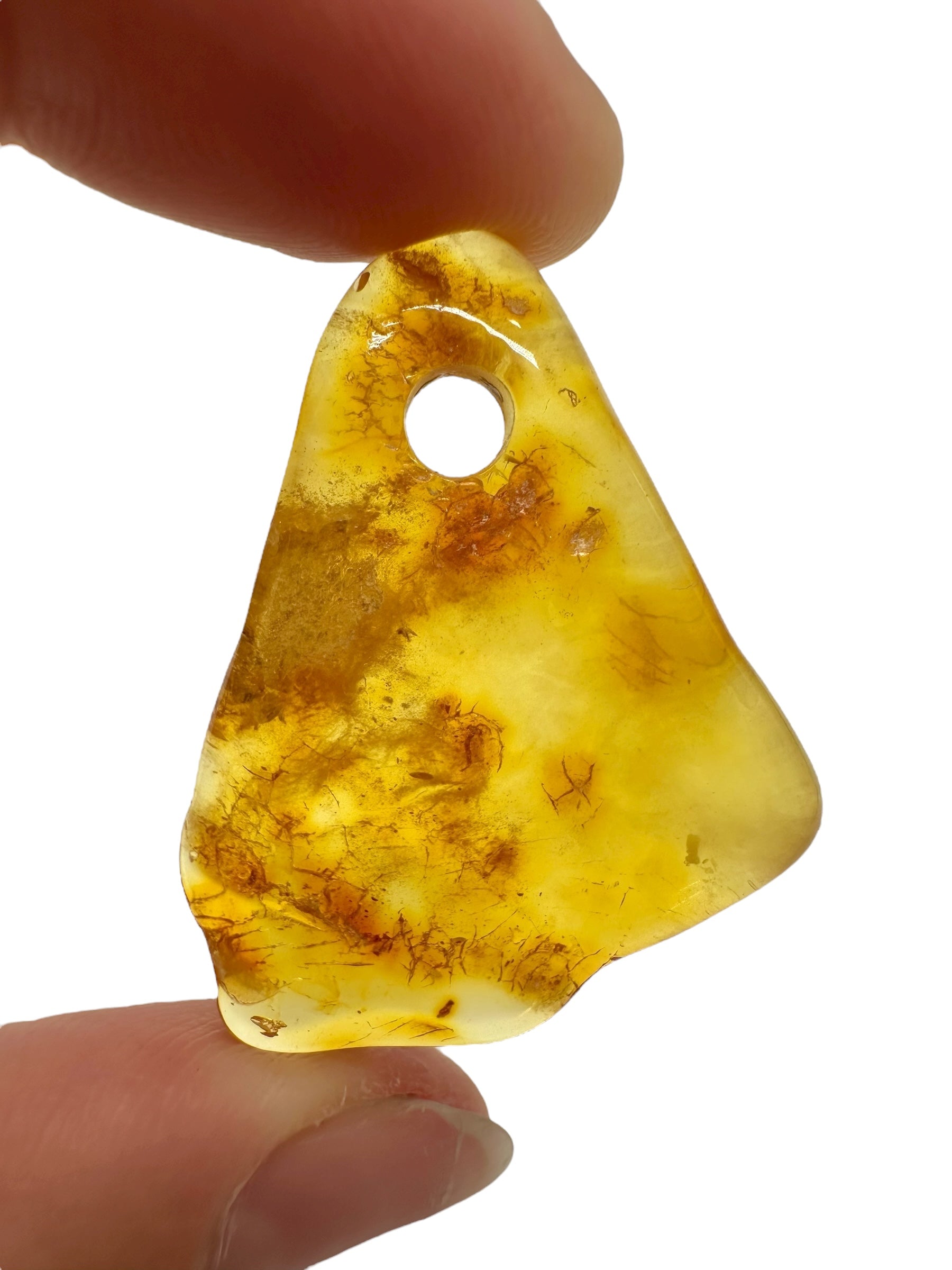Amber with a drilled hole for hanging 2,8g – Lithuania - JND61