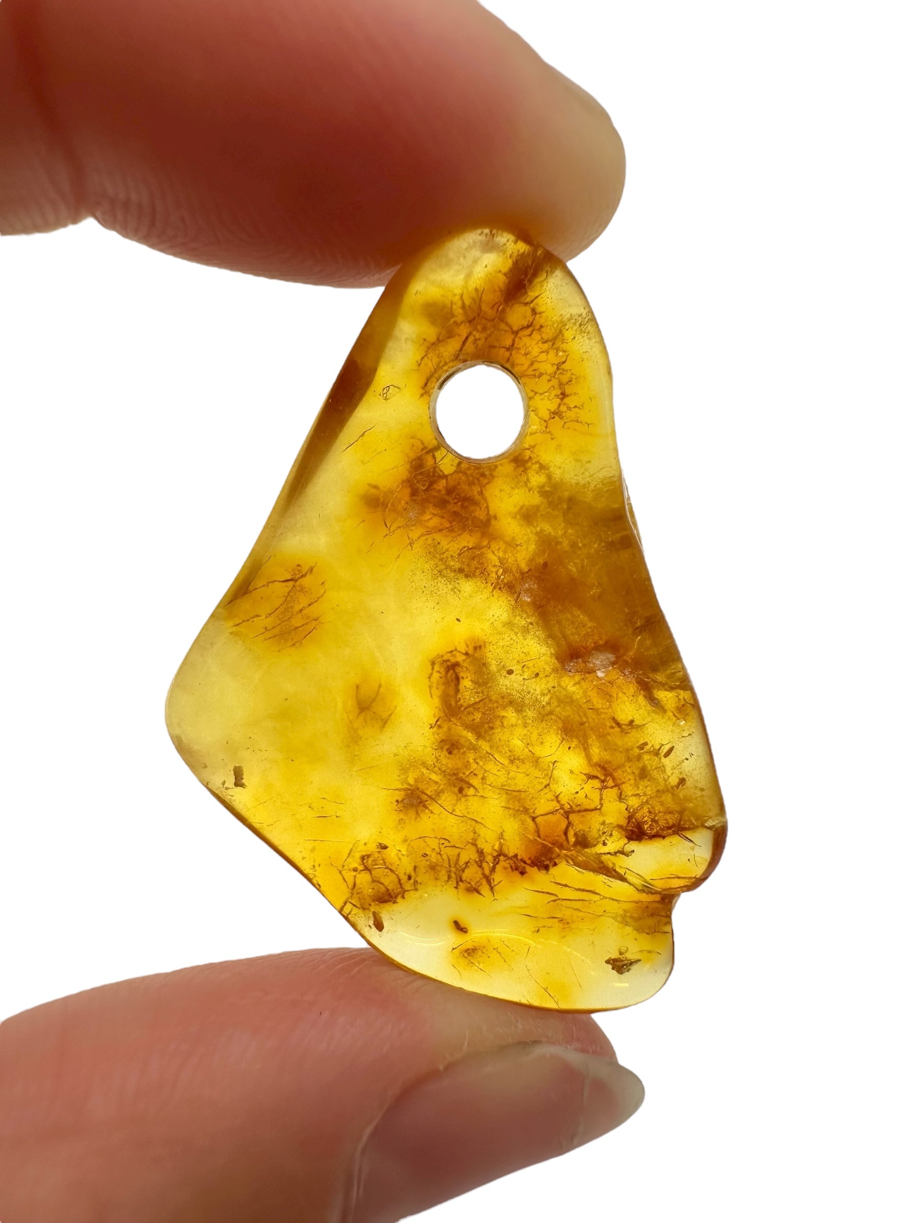 Amber with a drilled hole for hanging 2,8g – Lithuania - JND61