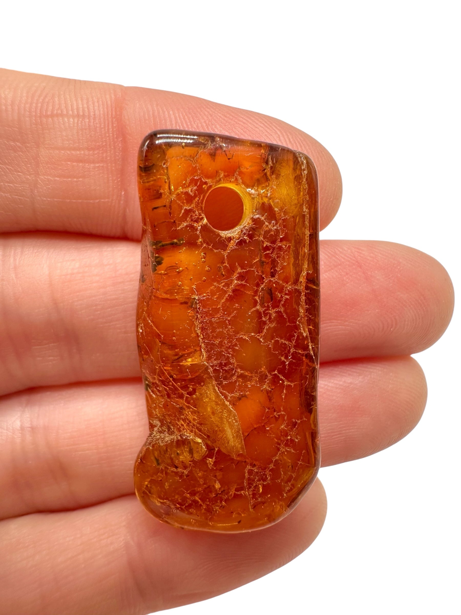 Amber with a drilled hole for hanging 3,1g – Lithuania - JND62