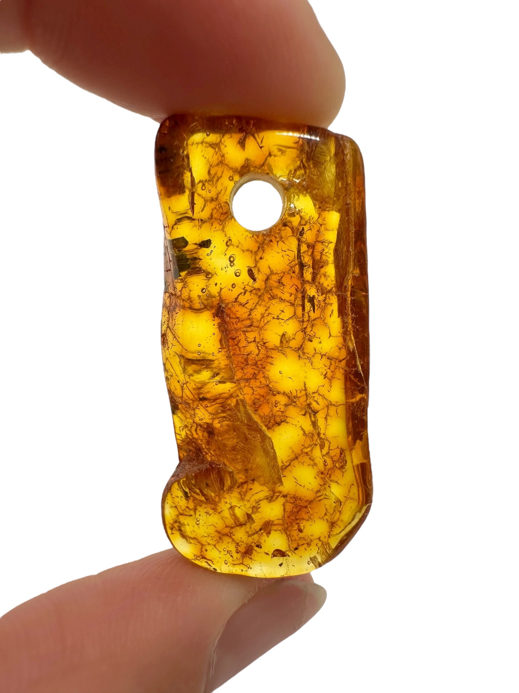 Amber with a drilled hole for hanging 3,1g – Lithuania - JND62