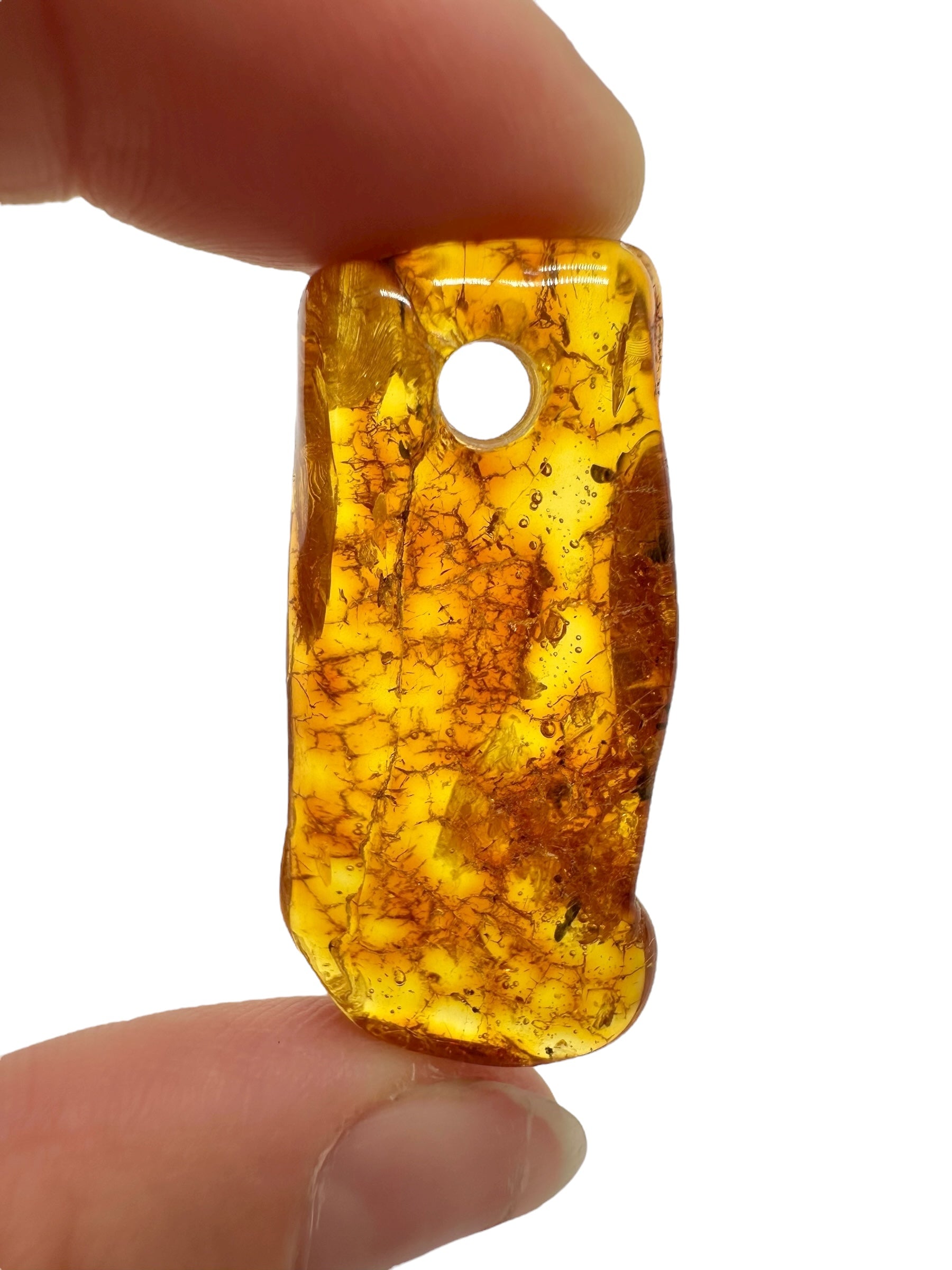 Amber with a drilled hole for hanging 3,1g – Lithuania - JND62