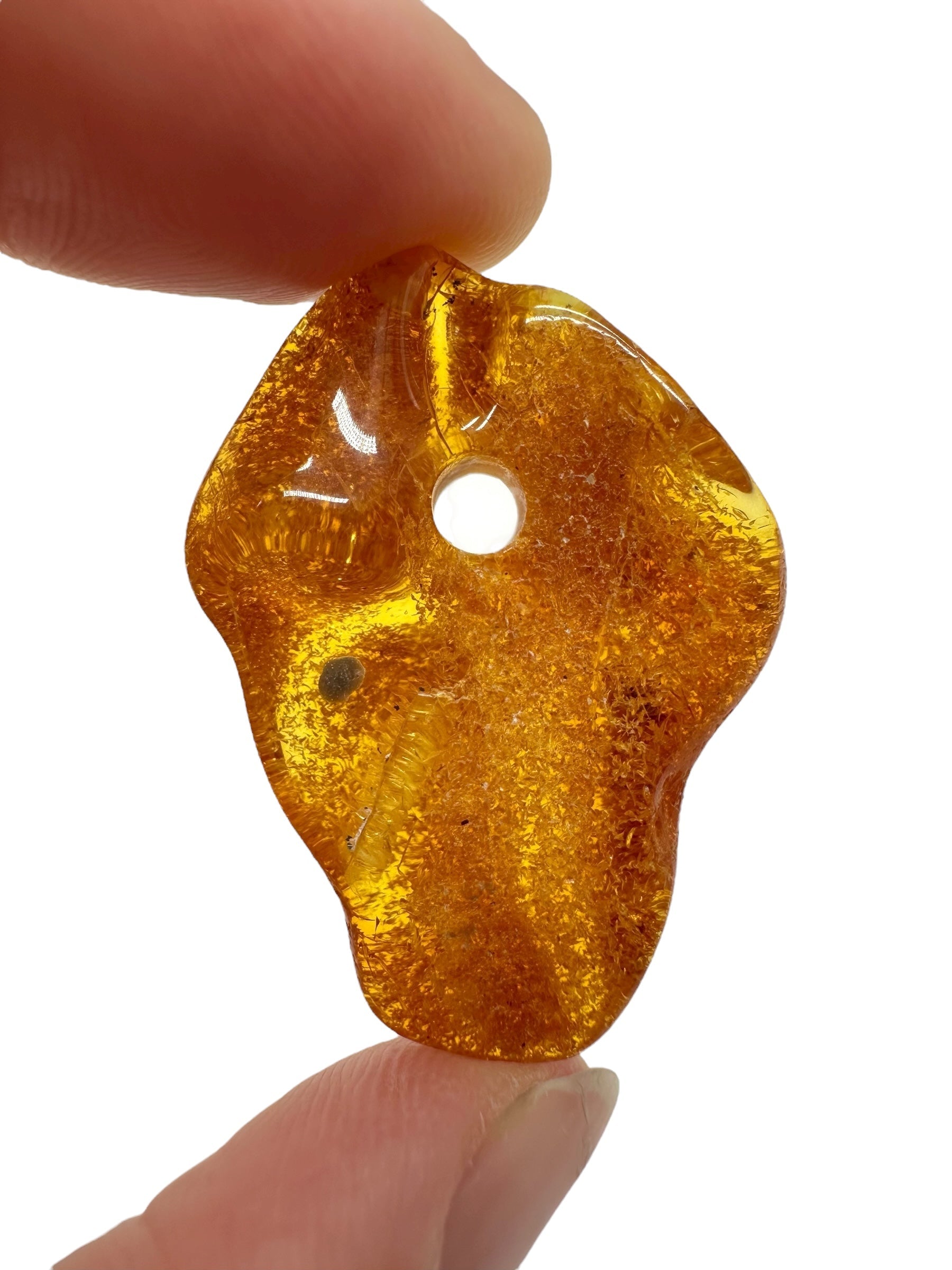 Amber with a drilled hole for hanging 3g – Lithuania - JND63