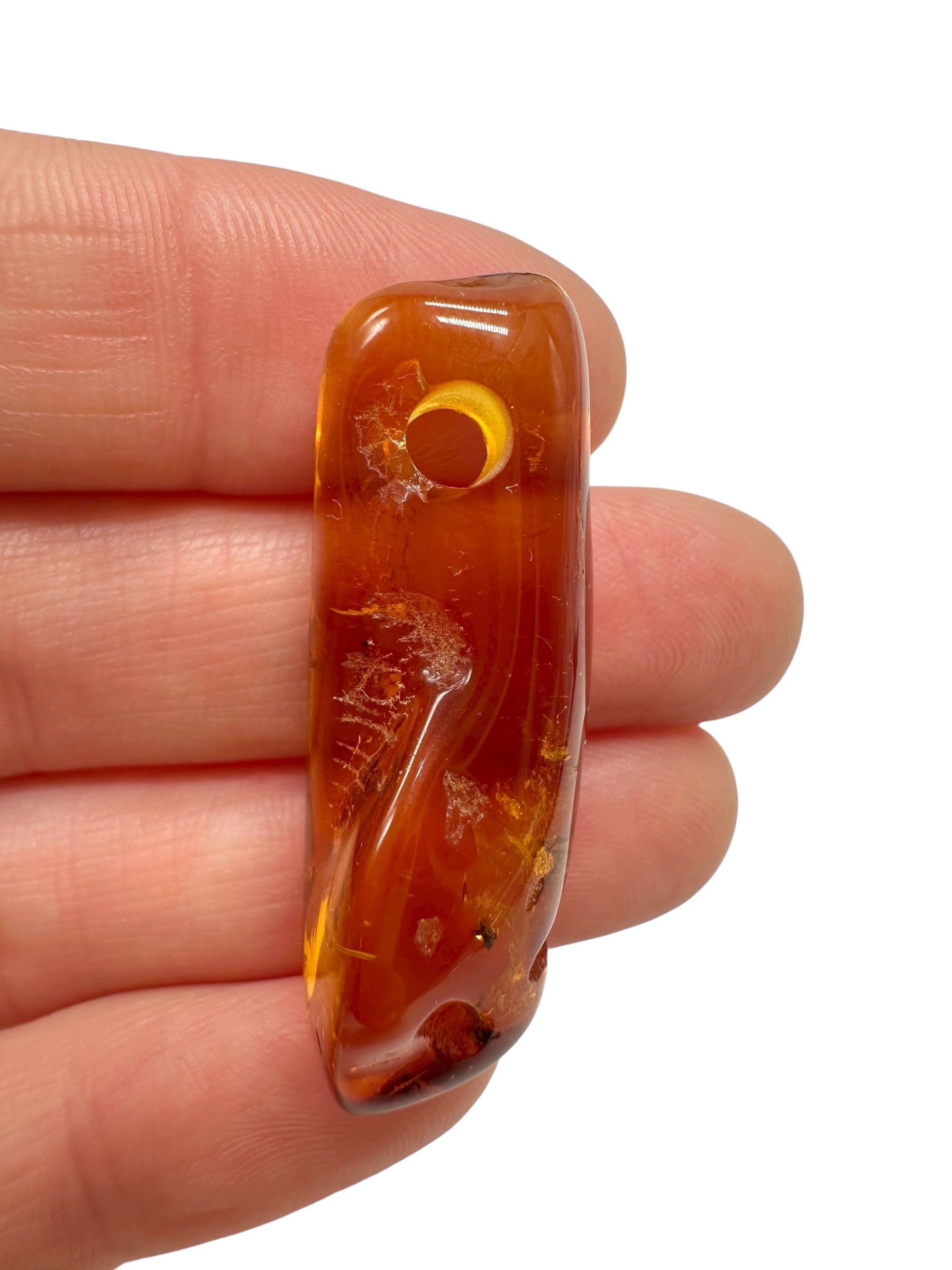 Amber with a drilled hole for hanging 3g – Lithuania - JND64