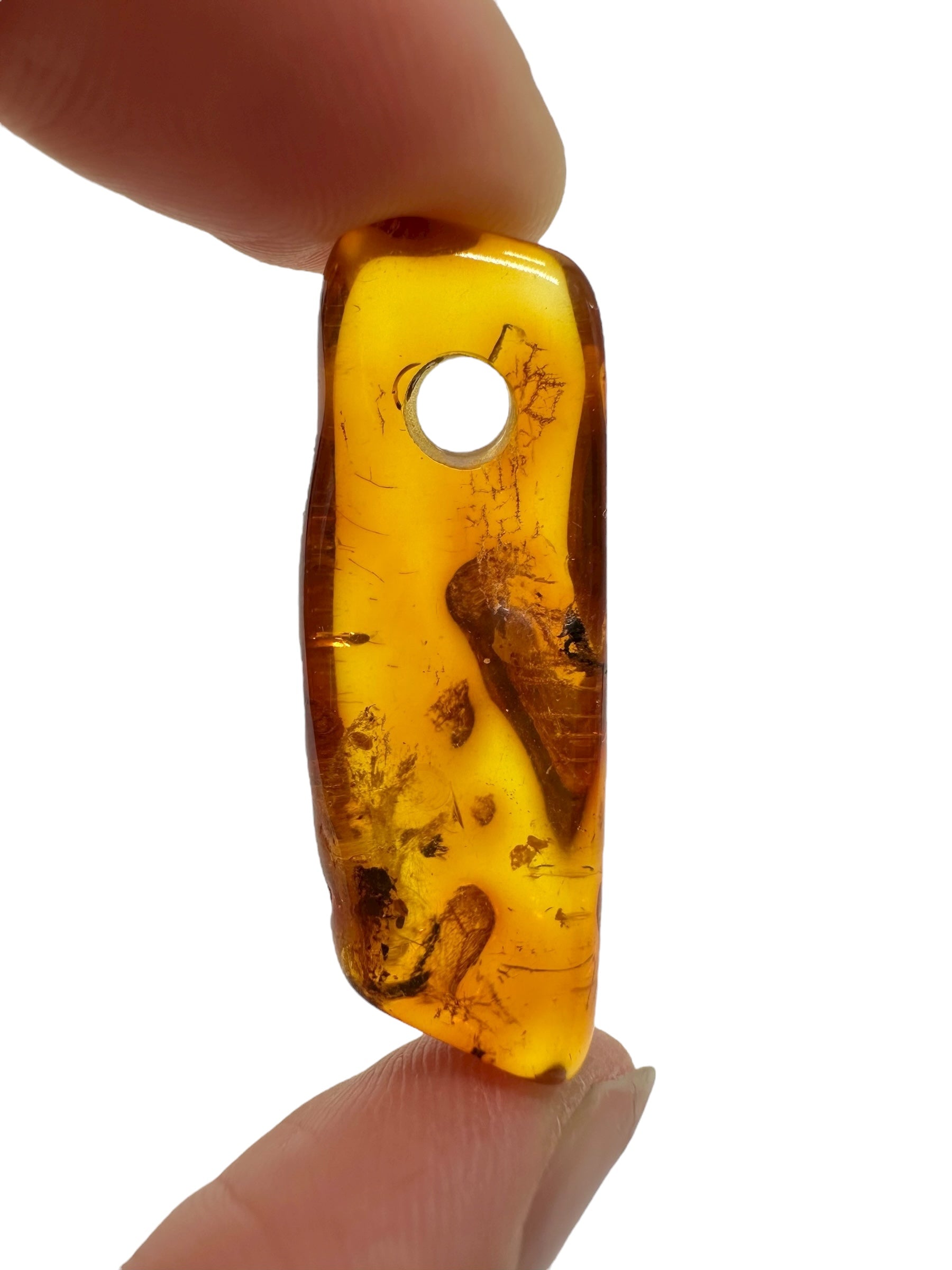 Amber with a drilled hole for hanging 3g – Lithuania - JND64