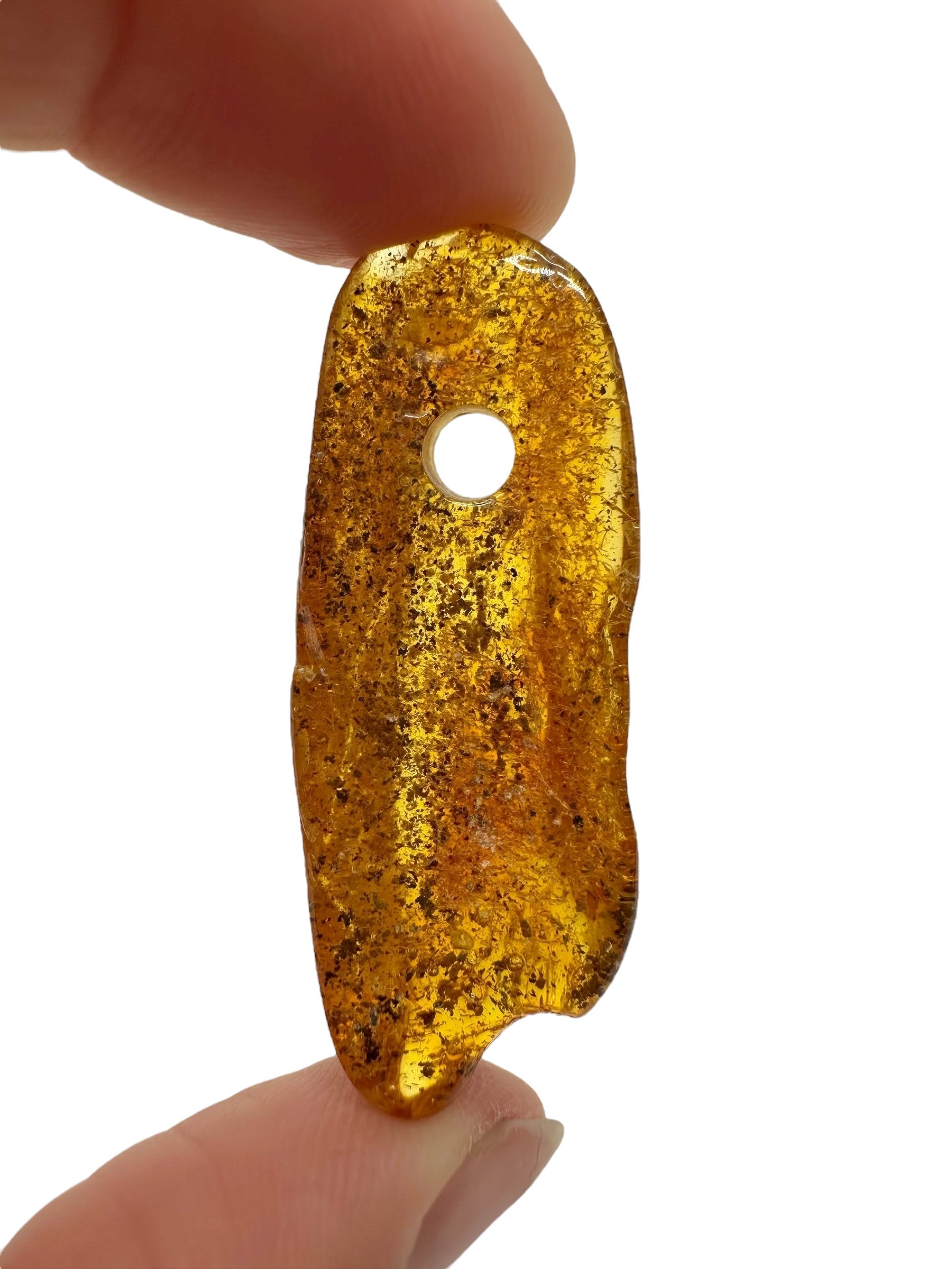 Amber with a drilled hole for hanging 3,1g – Lithuania - JND66