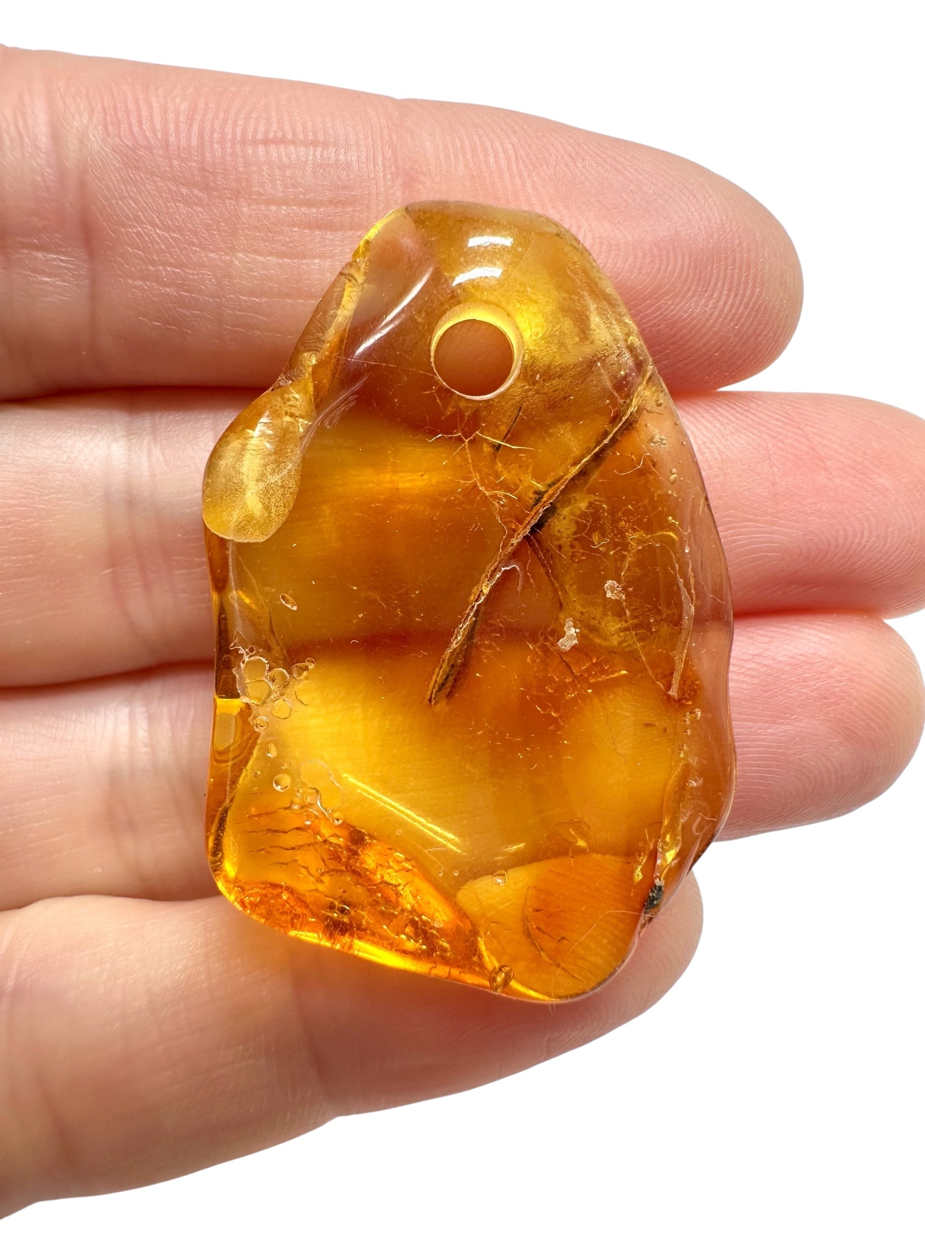 Amber with a drilled hole for hanging 4g – Lithuania - JND67