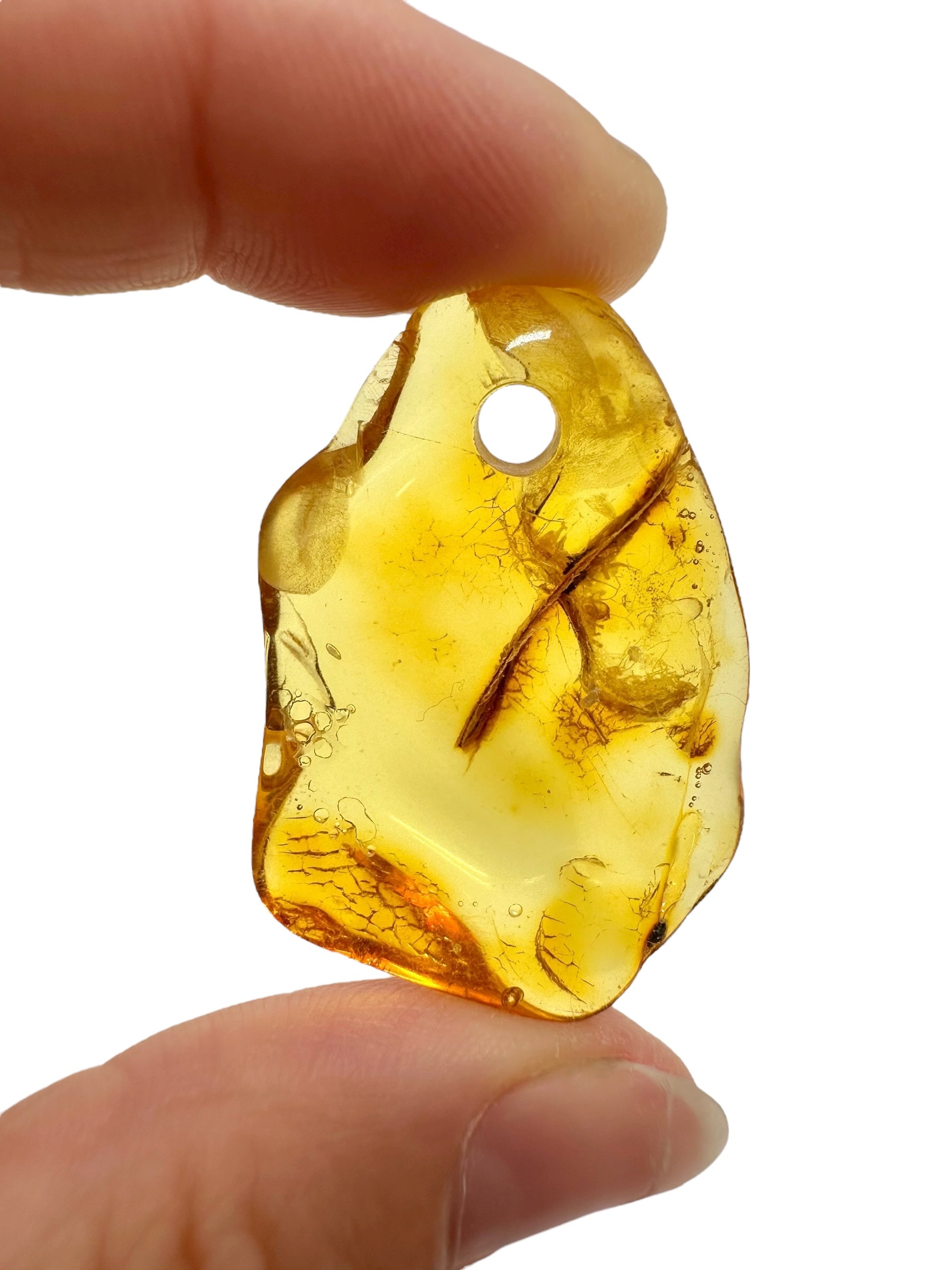 Amber with a drilled hole for hanging 4g – Lithuania - JND67