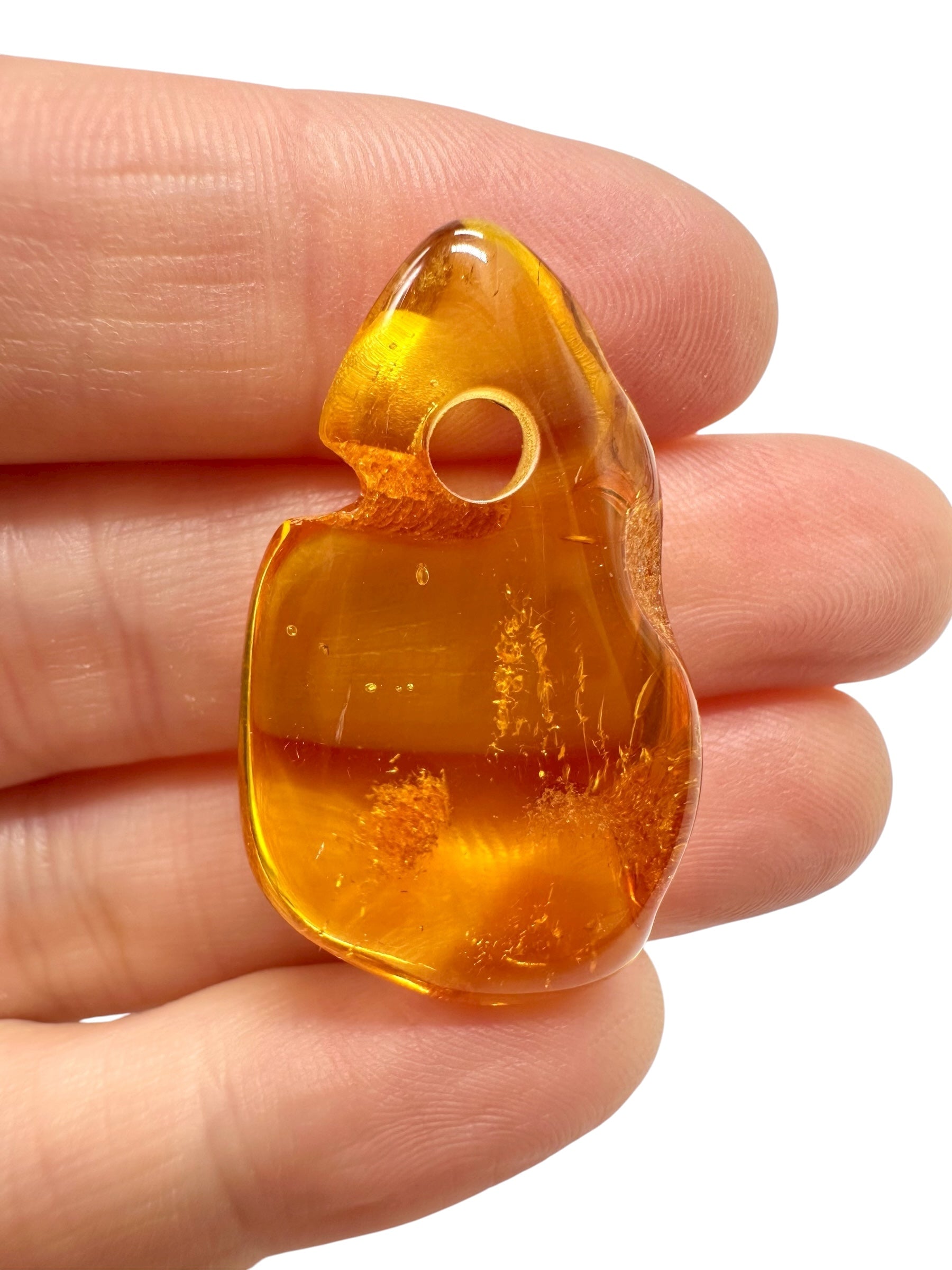 Amber with a drilled hole for hanging 2,8g – Lithuania - JND70