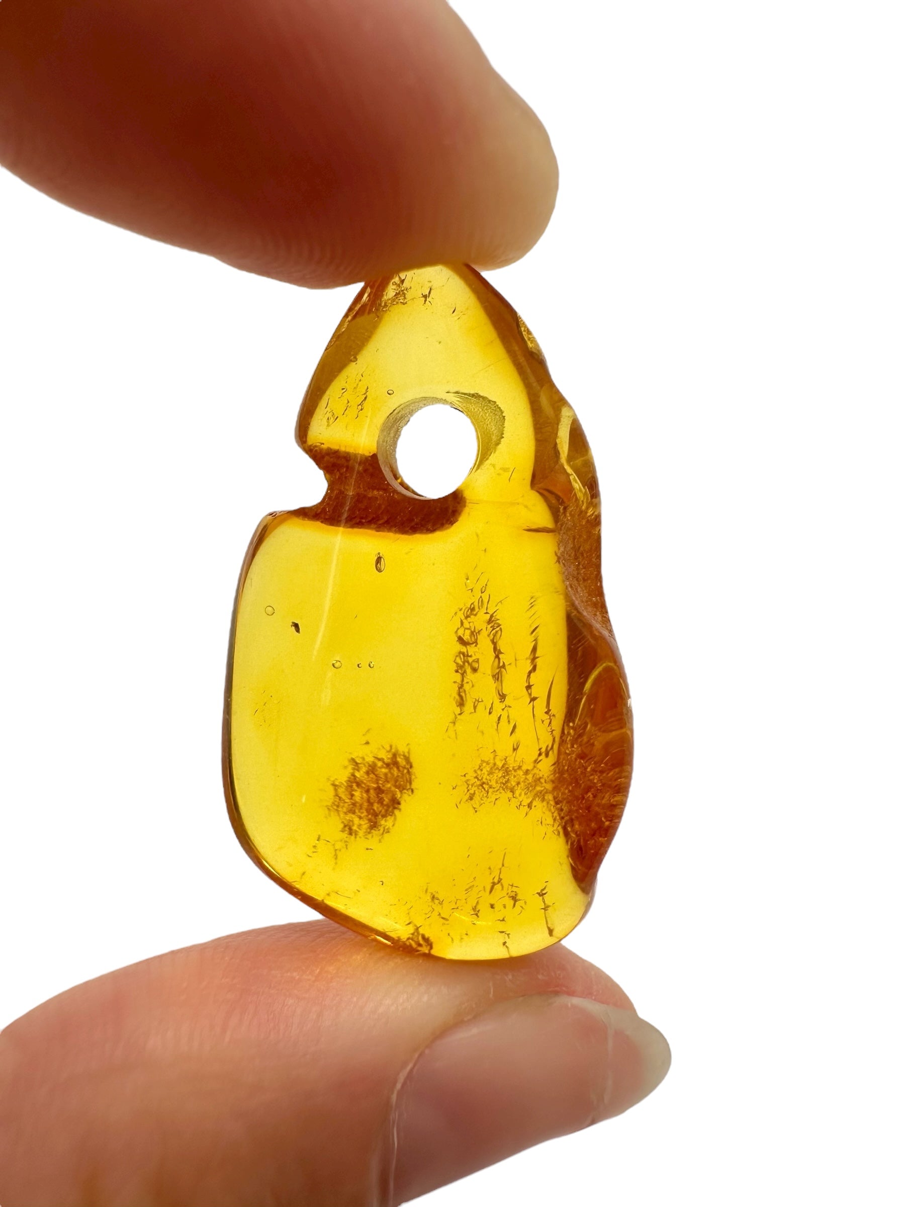 Amber with a drilled hole for hanging 2,8g – Lithuania - JND70