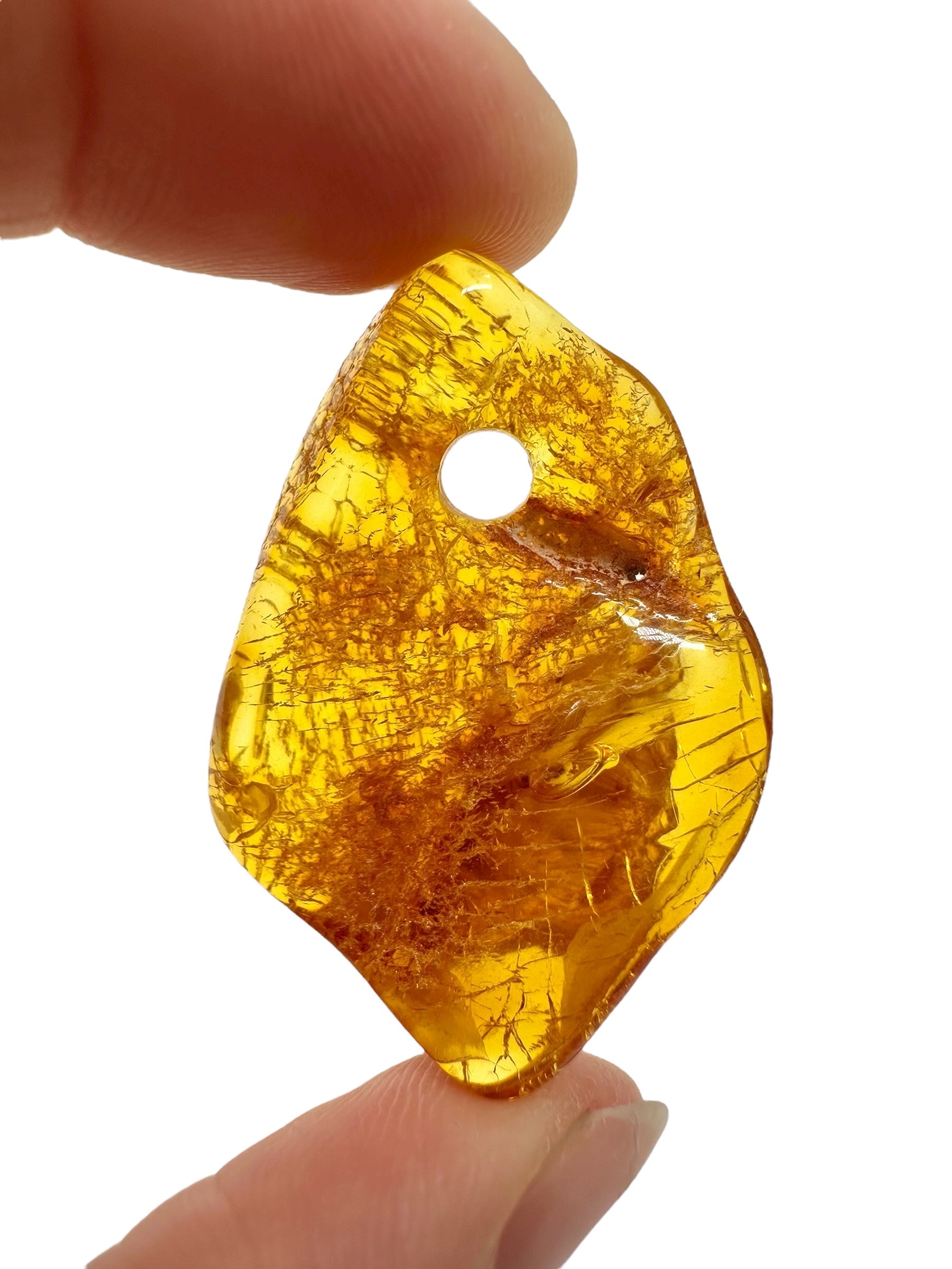 Amber with a drilled hole for hanging 3,7g – Lithuania - JND71