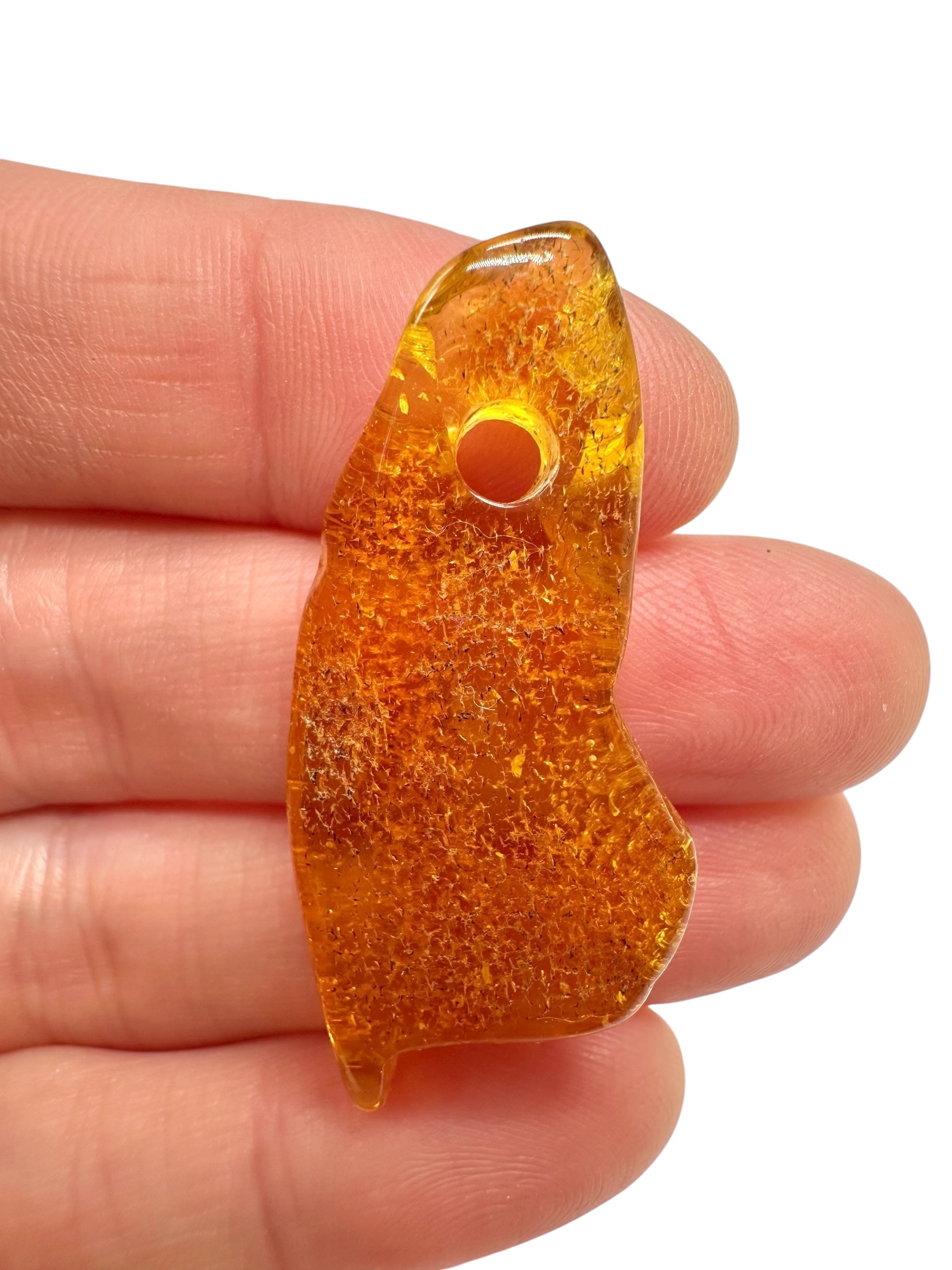 Amber with a drilled hole for hanging 2,4g – Lithuania - JND73