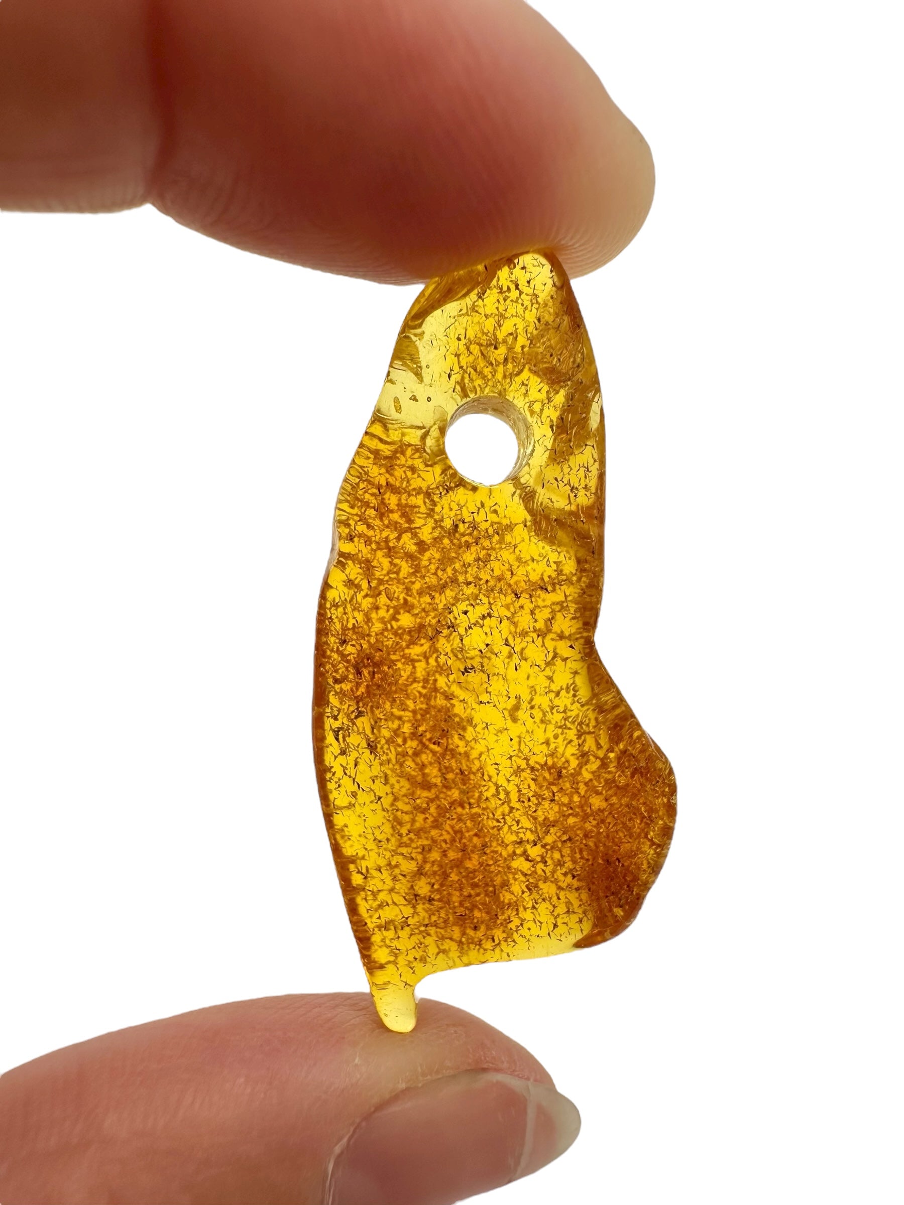 Amber with a drilled hole for hanging 2,4g – Lithuania - JND73