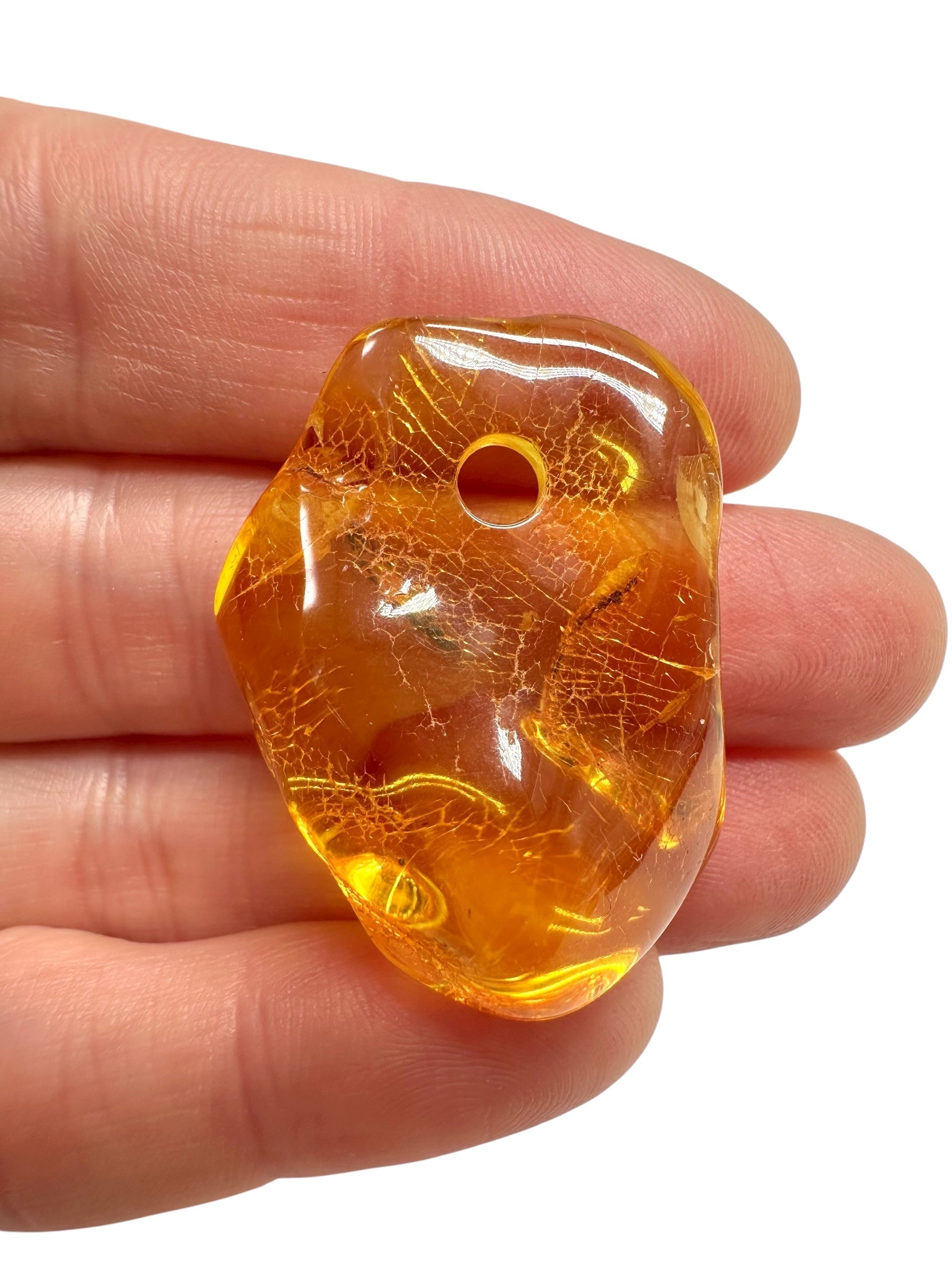 Amber with a drilled hole for hanging 4g – Lithuania - JND74