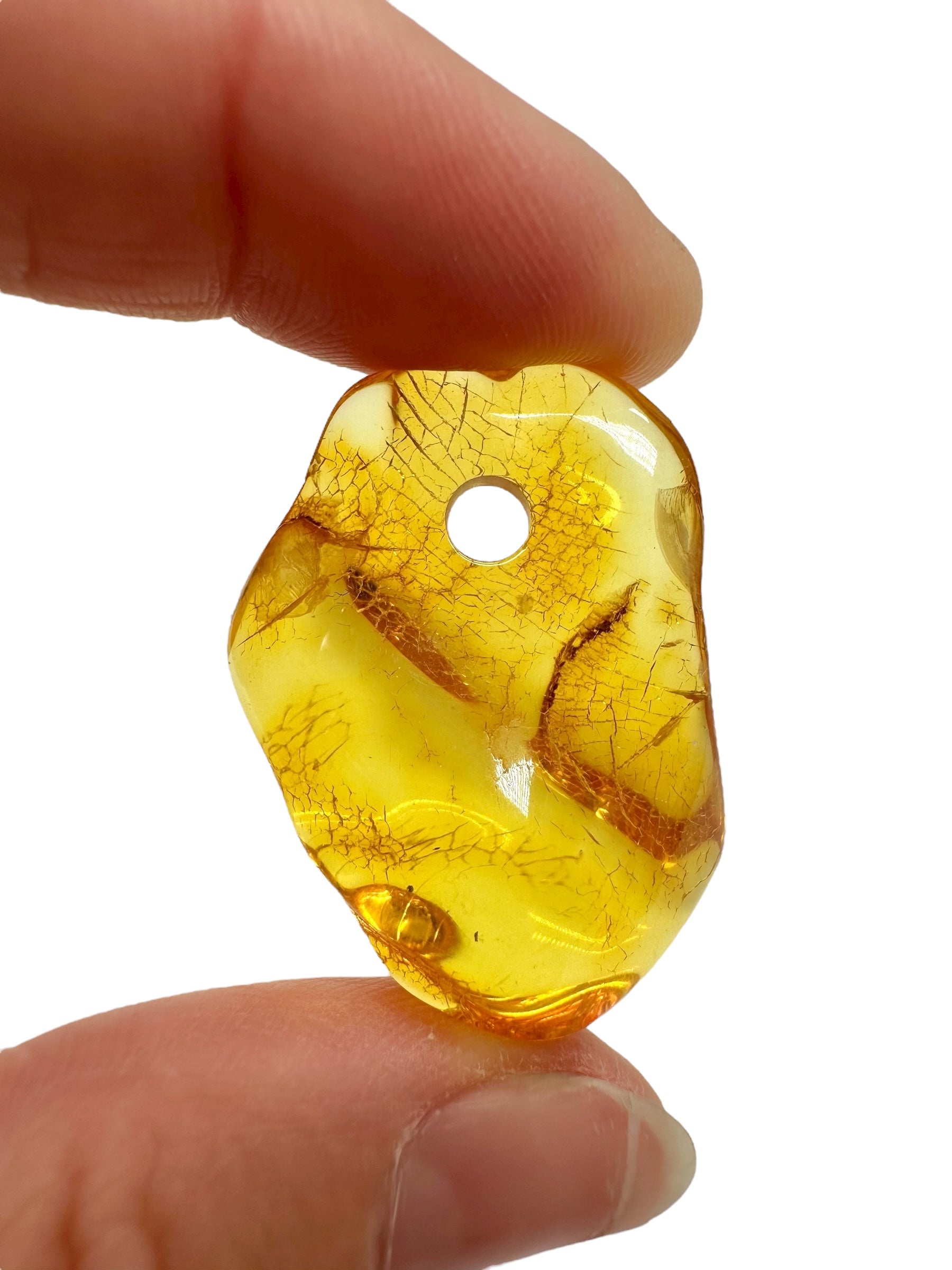Amber with a drilled hole for hanging 4g – Lithuania - JND74
