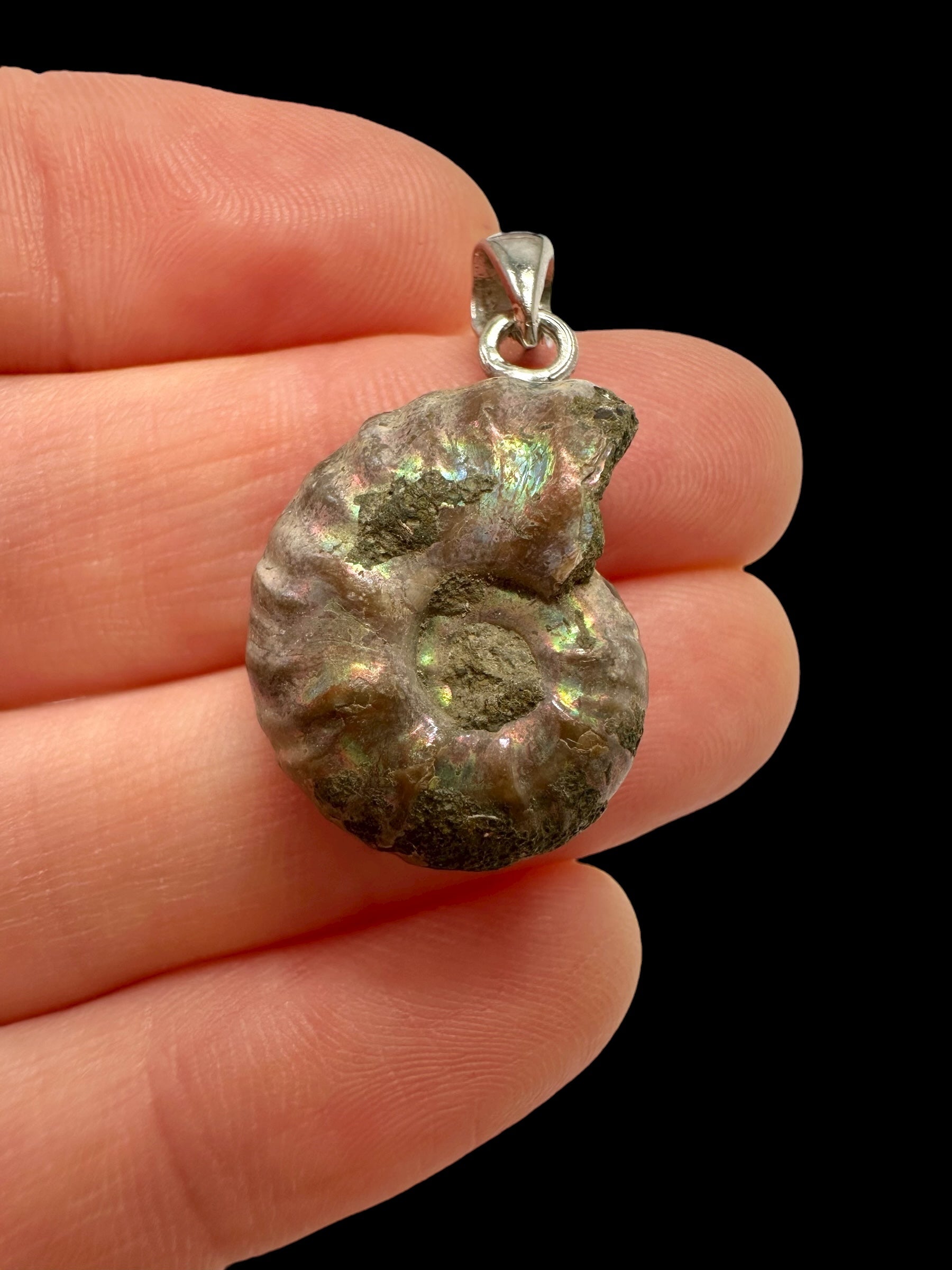 Silver ammonite pendant 4,3g – Madagascar