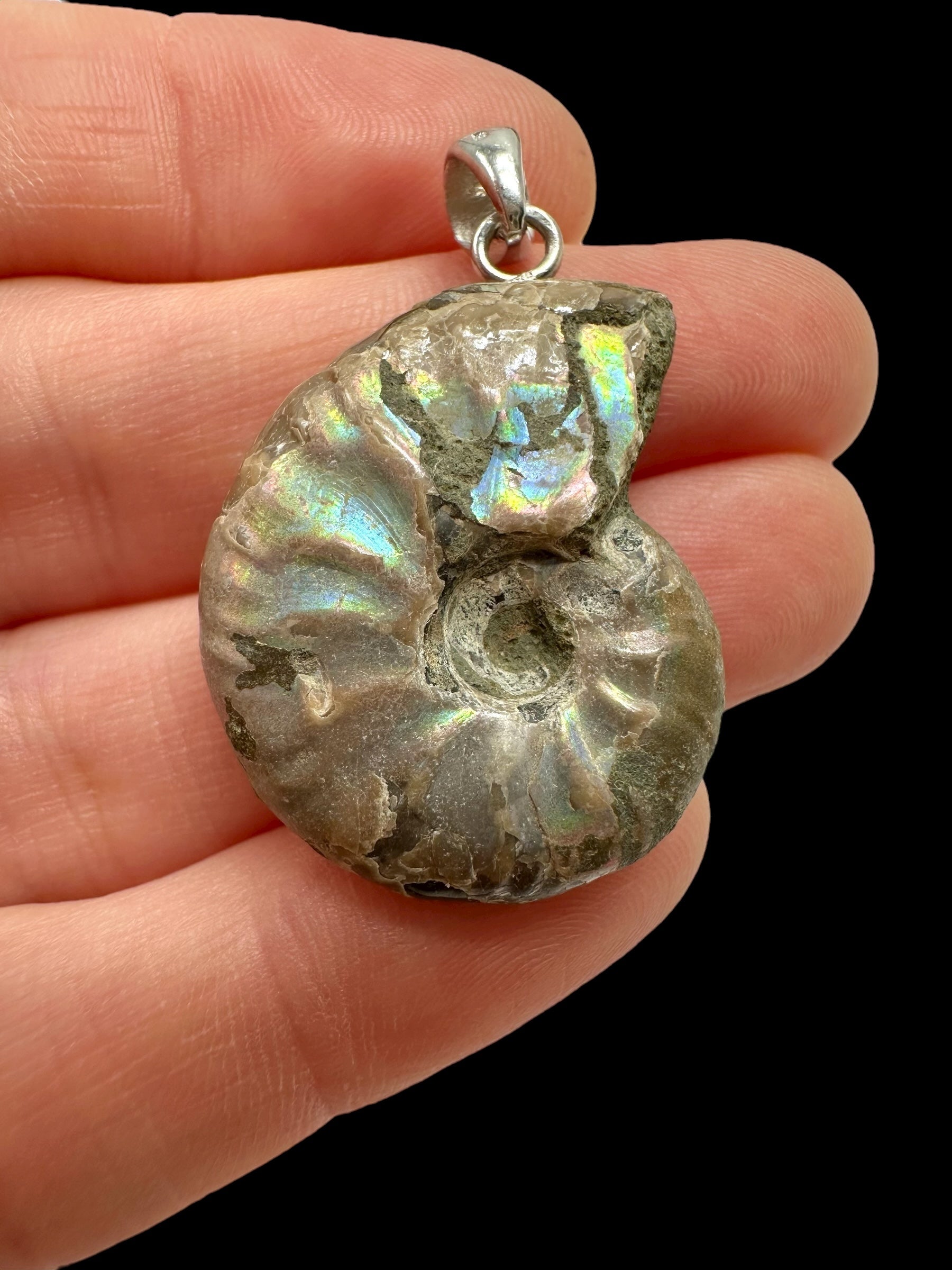 Silver ammonite pendant 7,6g – Madagascar