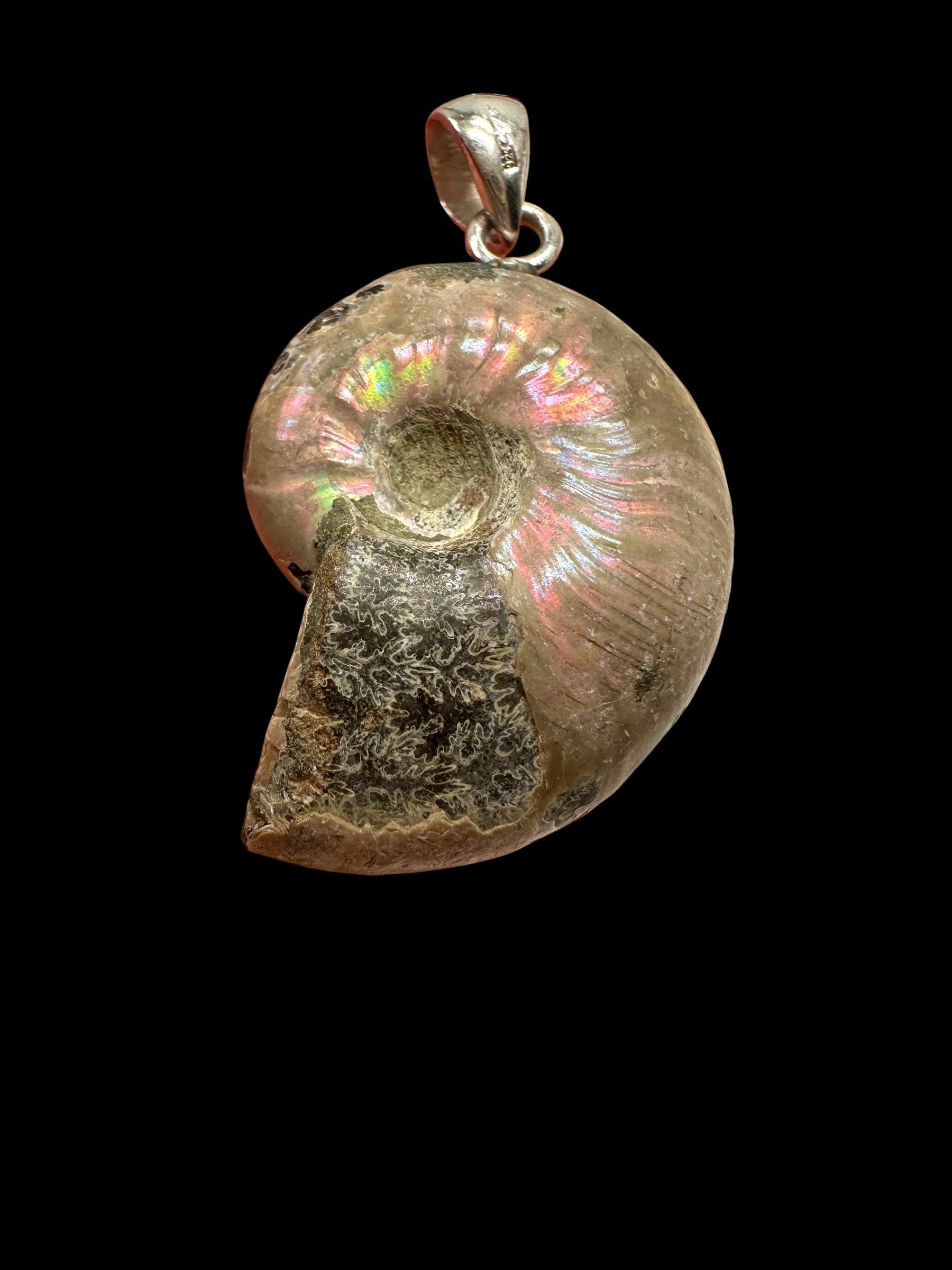 Silver ammonite pendant 7g – Madagascar - SP/AM08