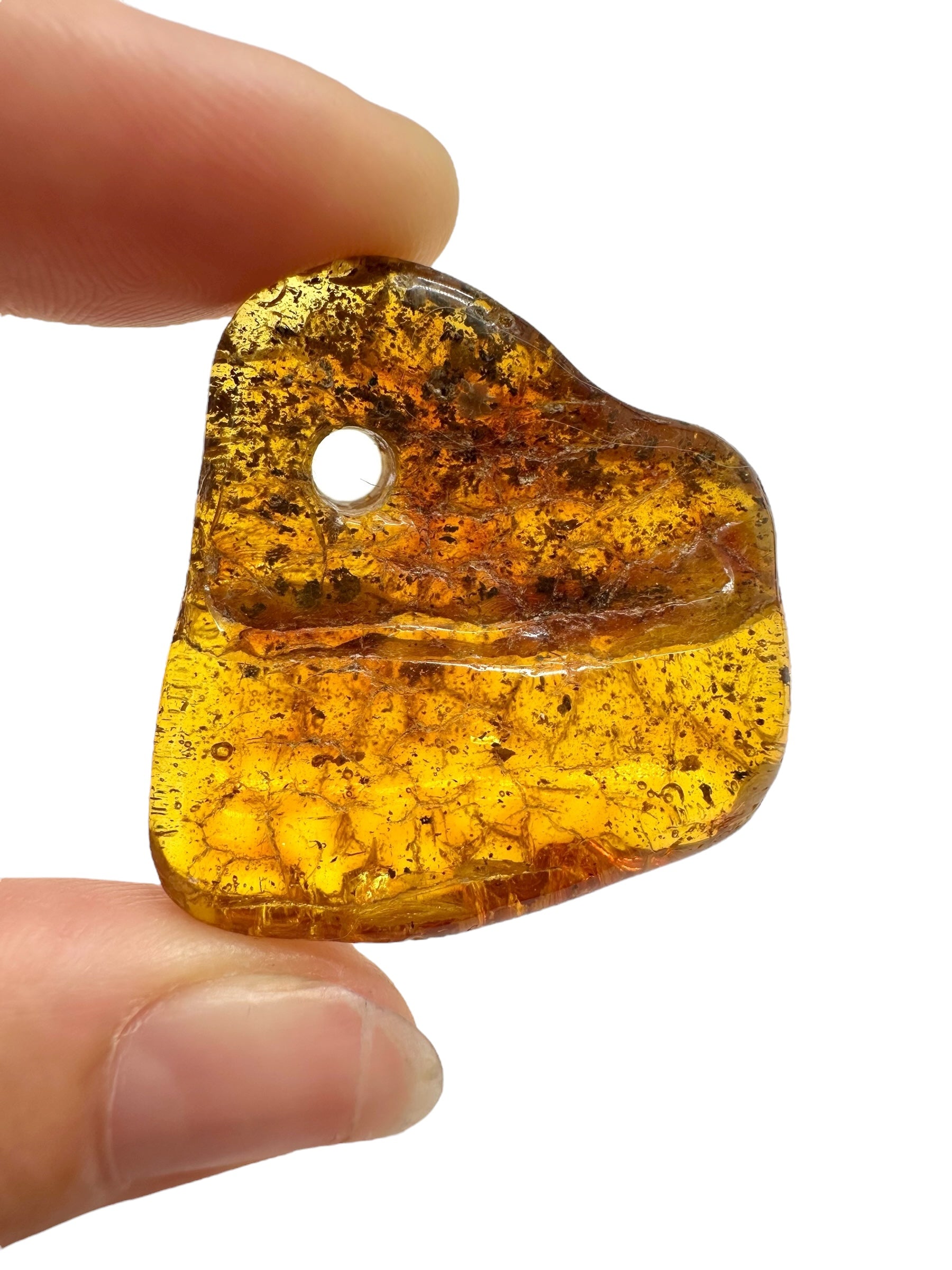 Amber with a drilled hole for hanging 7,7g – Lithuania - JND80