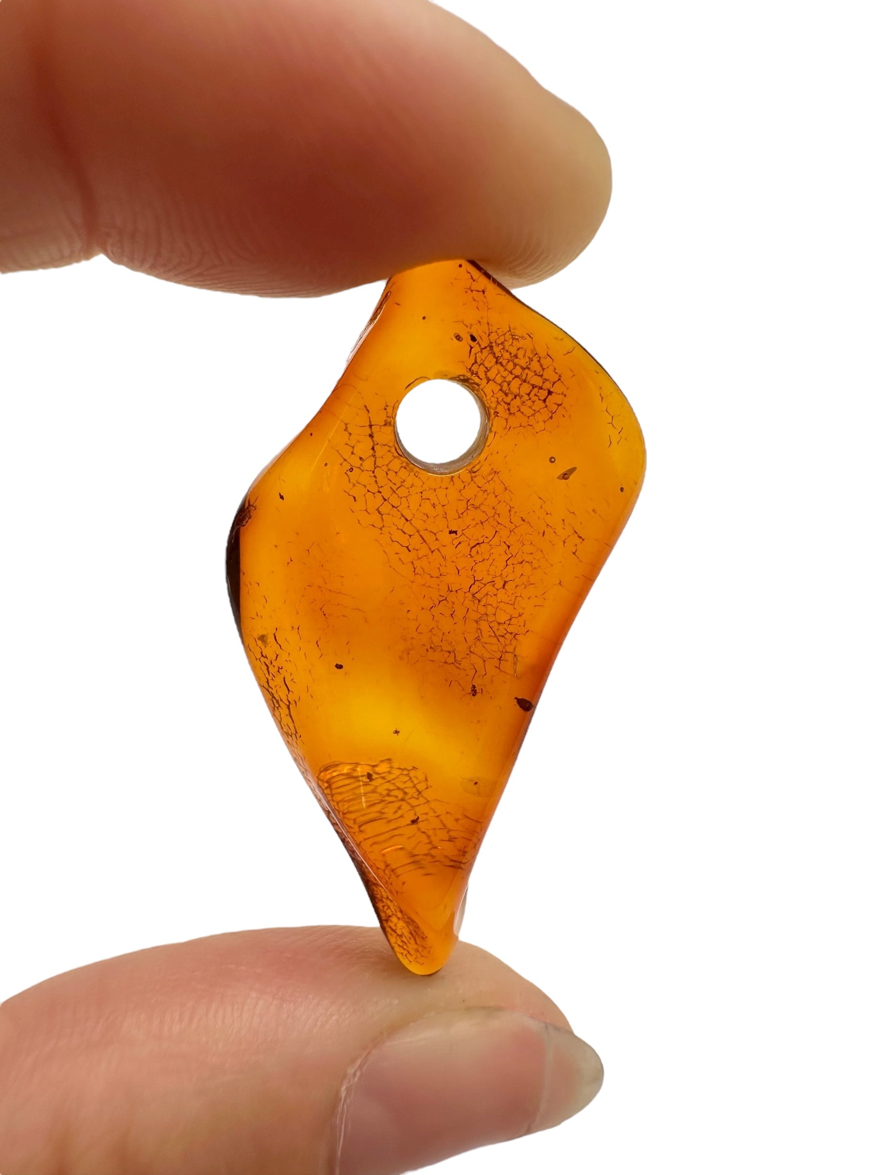 Amber with a drilled hole for hanging 2,3g – Lithuania - JND81