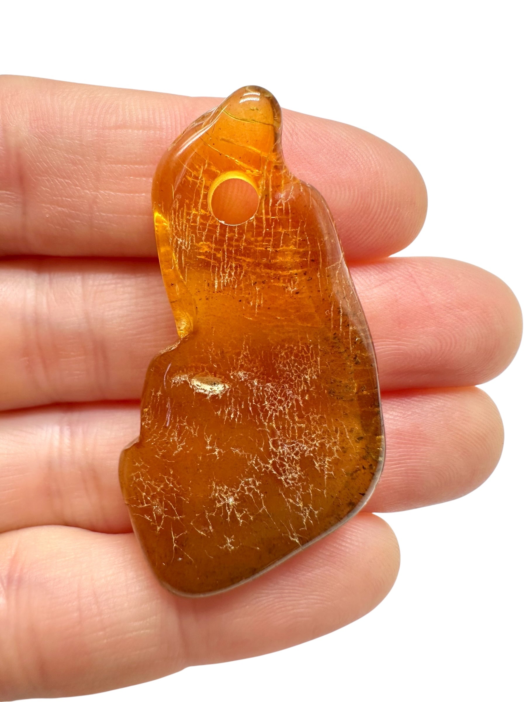 Amber with a drilled hole for hanging 3,7g – Lithuania - JND84