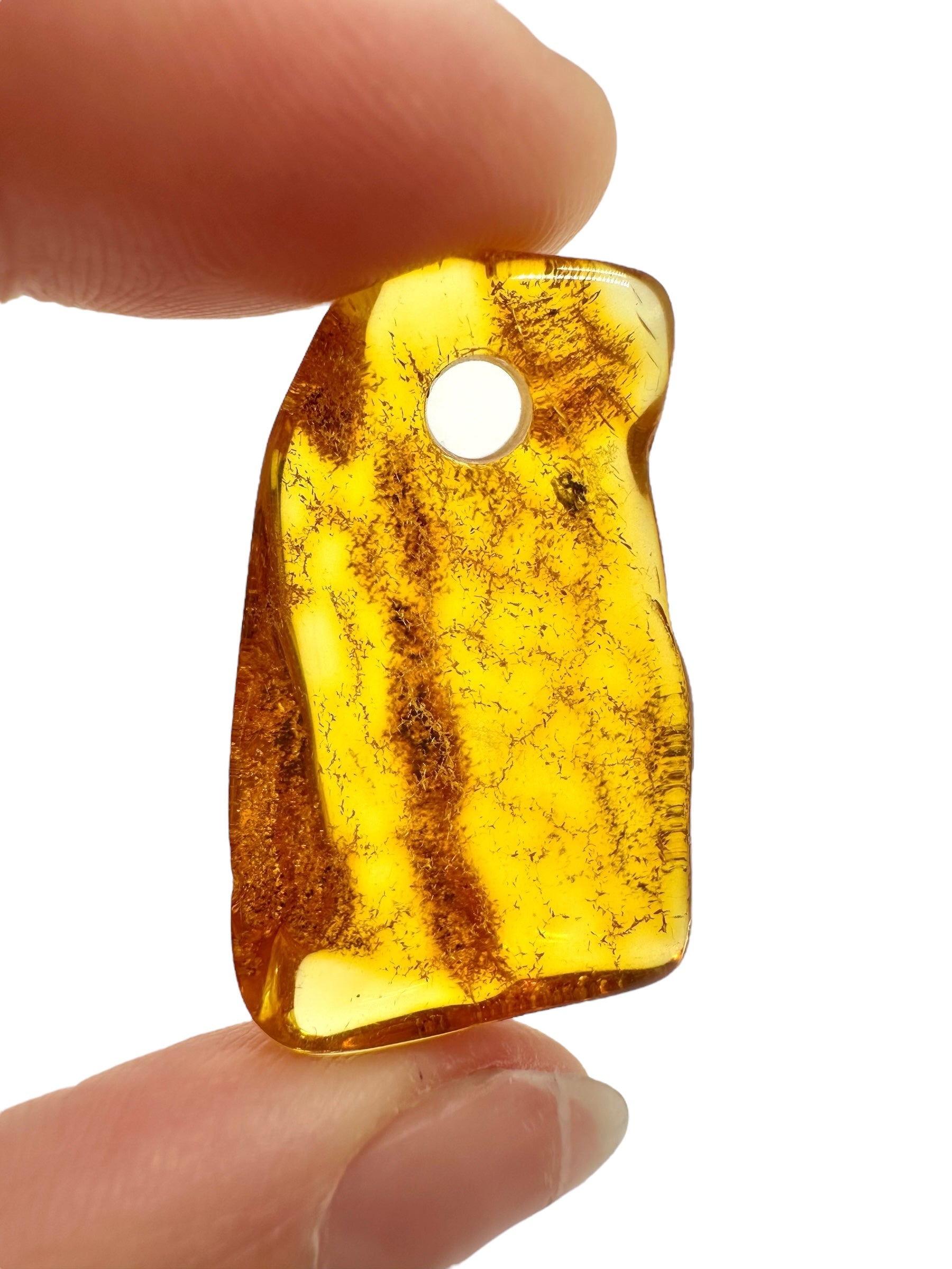 Amber with a drilled hole for hanging 3,2g – Lithuania - JND85