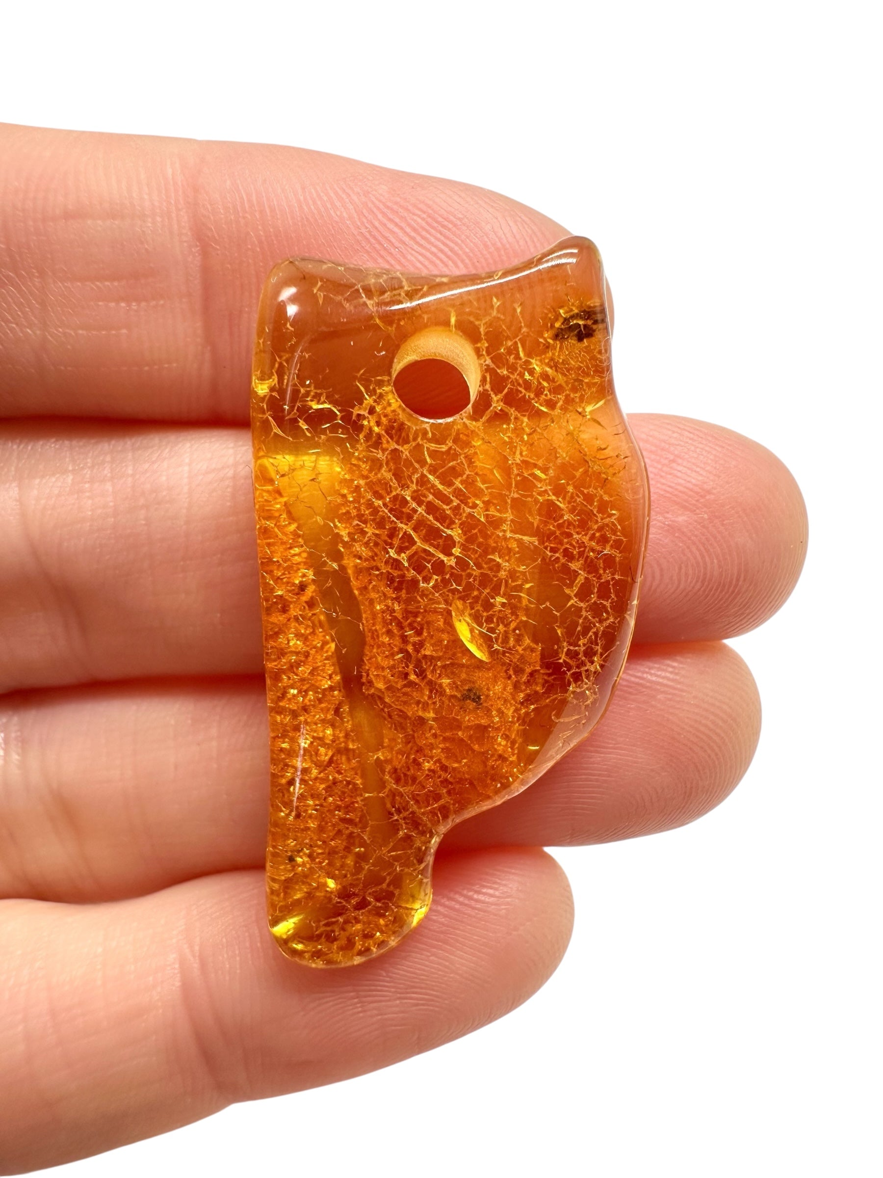 Amber with a drilled hole for hanging 2,5g – Lithuania - JND87