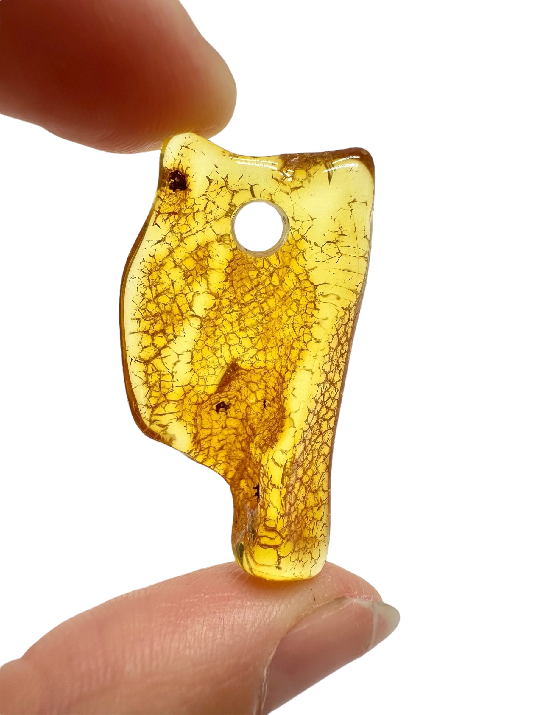 Amber with a drilled hole for hanging 2,5g – Lithuania - JND87