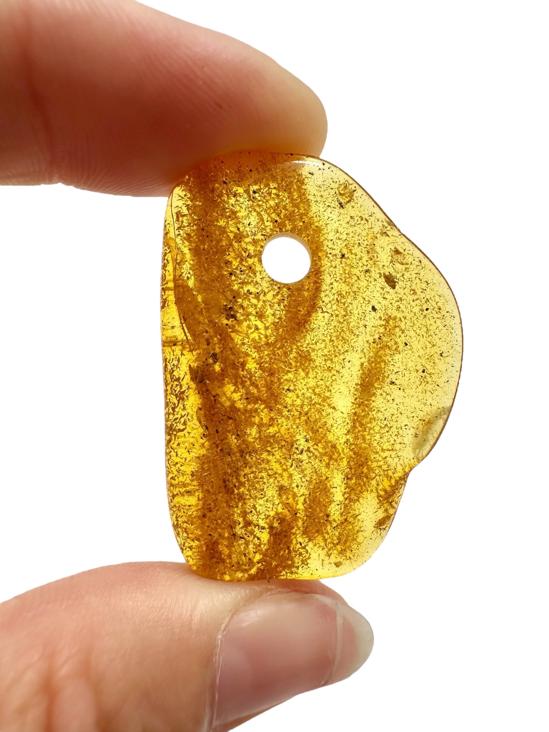 Amber with a drilled hole for hanging 3,2g – Lithuania - JND90