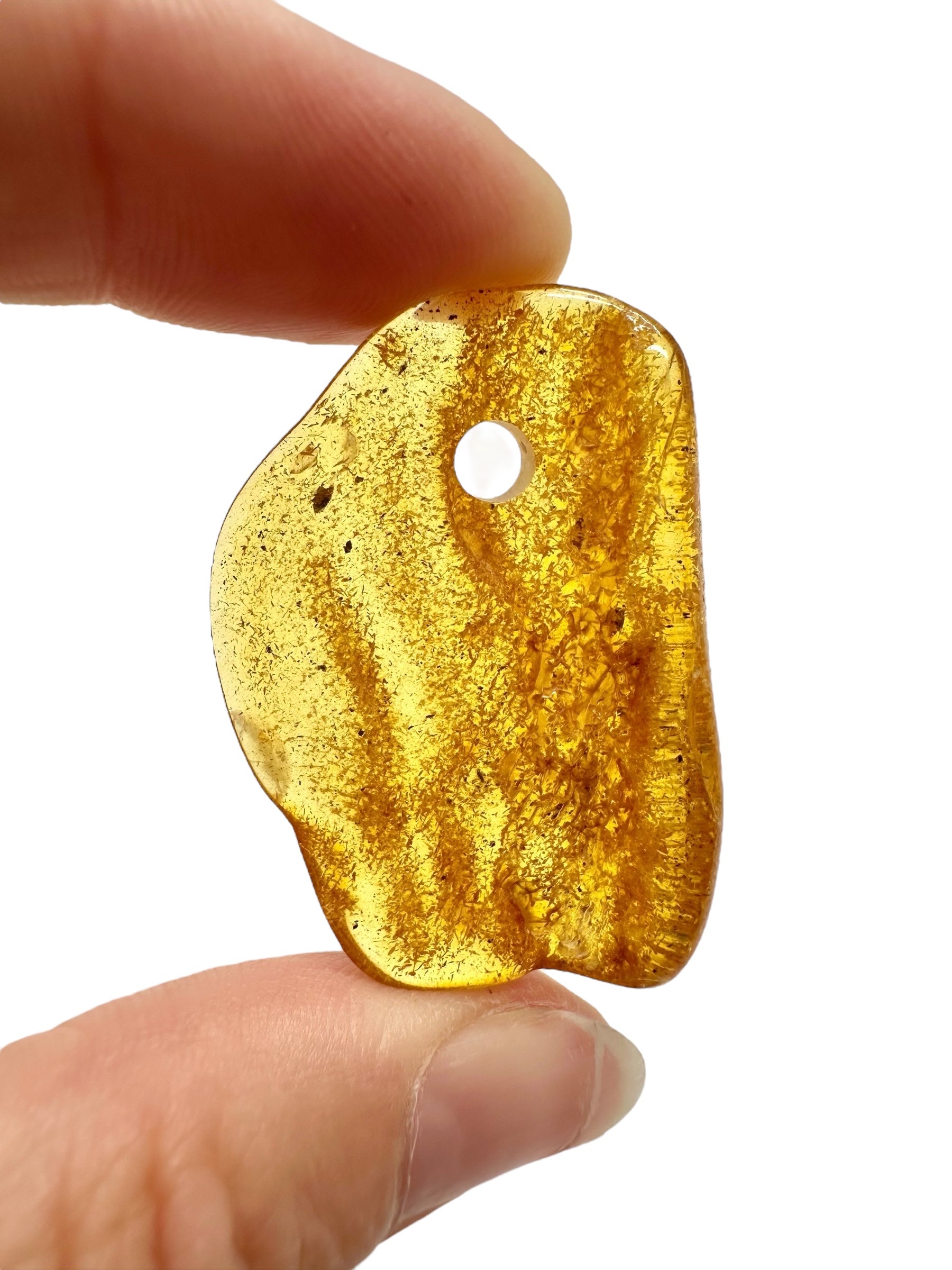 Amber with a drilled hole for hanging 3,2g – Lithuania - JND90