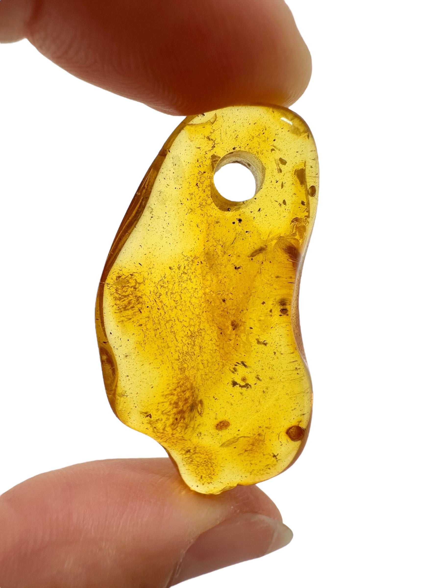 Amber with a drilled hole for hanging 3,3g – Lithuania - JND95