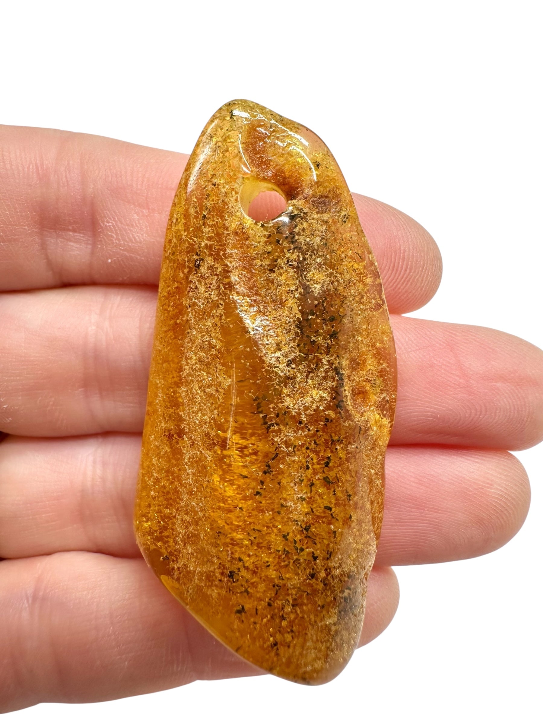 Amber with a drilled hole for hanging 6,3g – Lithuania - JND97