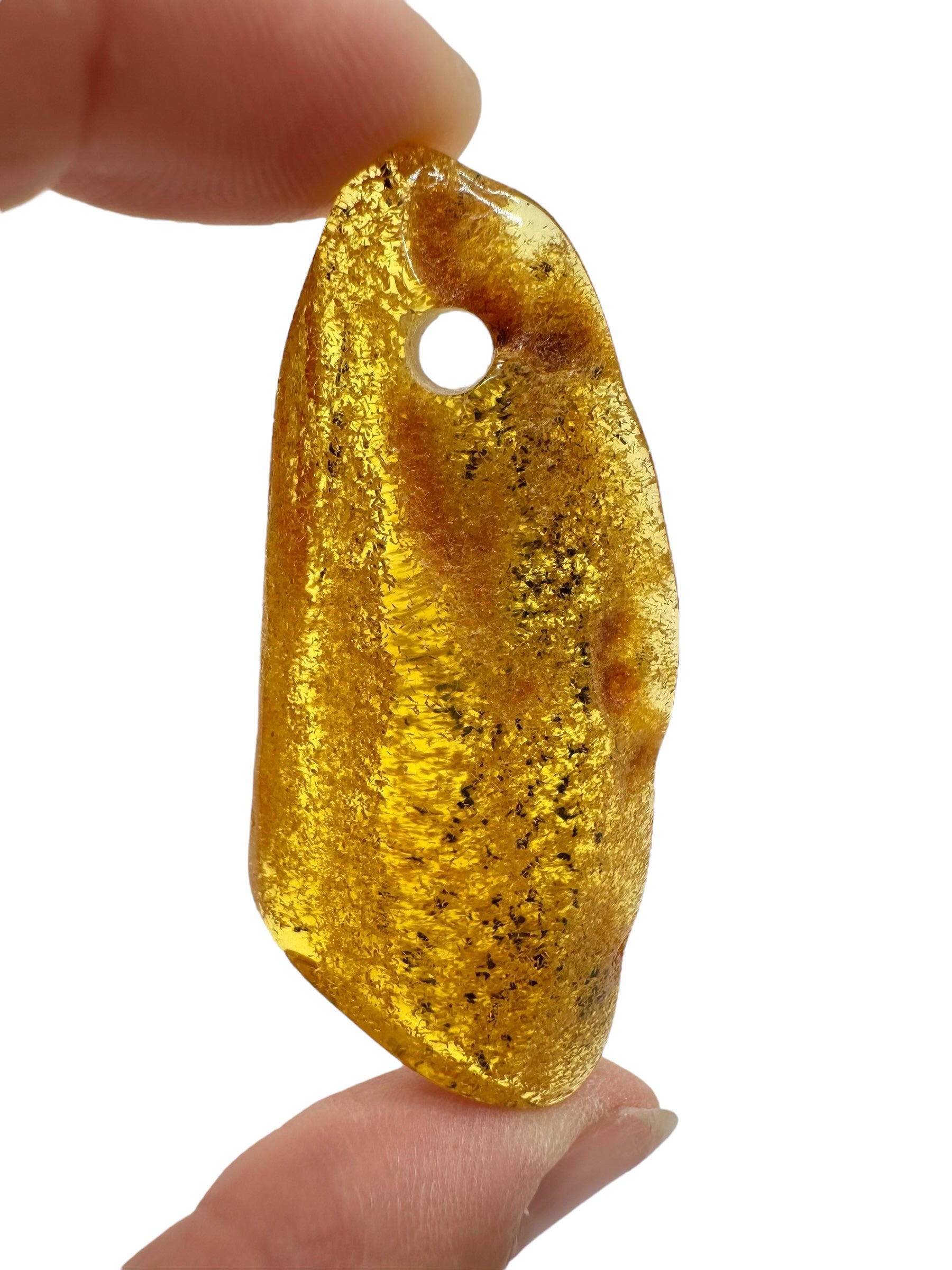 Amber with a drilled hole for hanging 6,3g – Lithuania - JND97