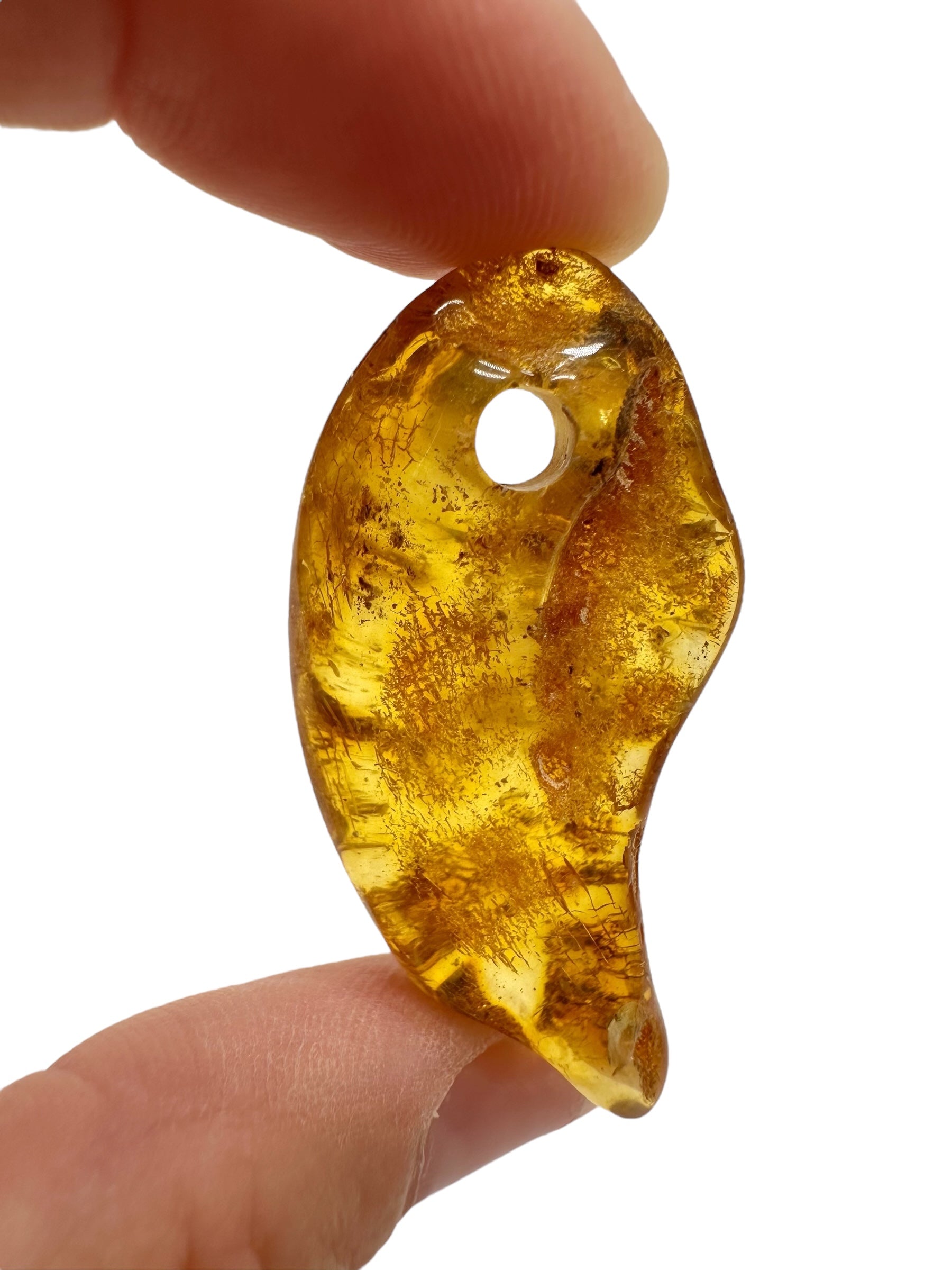 Amber with a drilled hole for hanging 3,6g – Lithuania - JND100