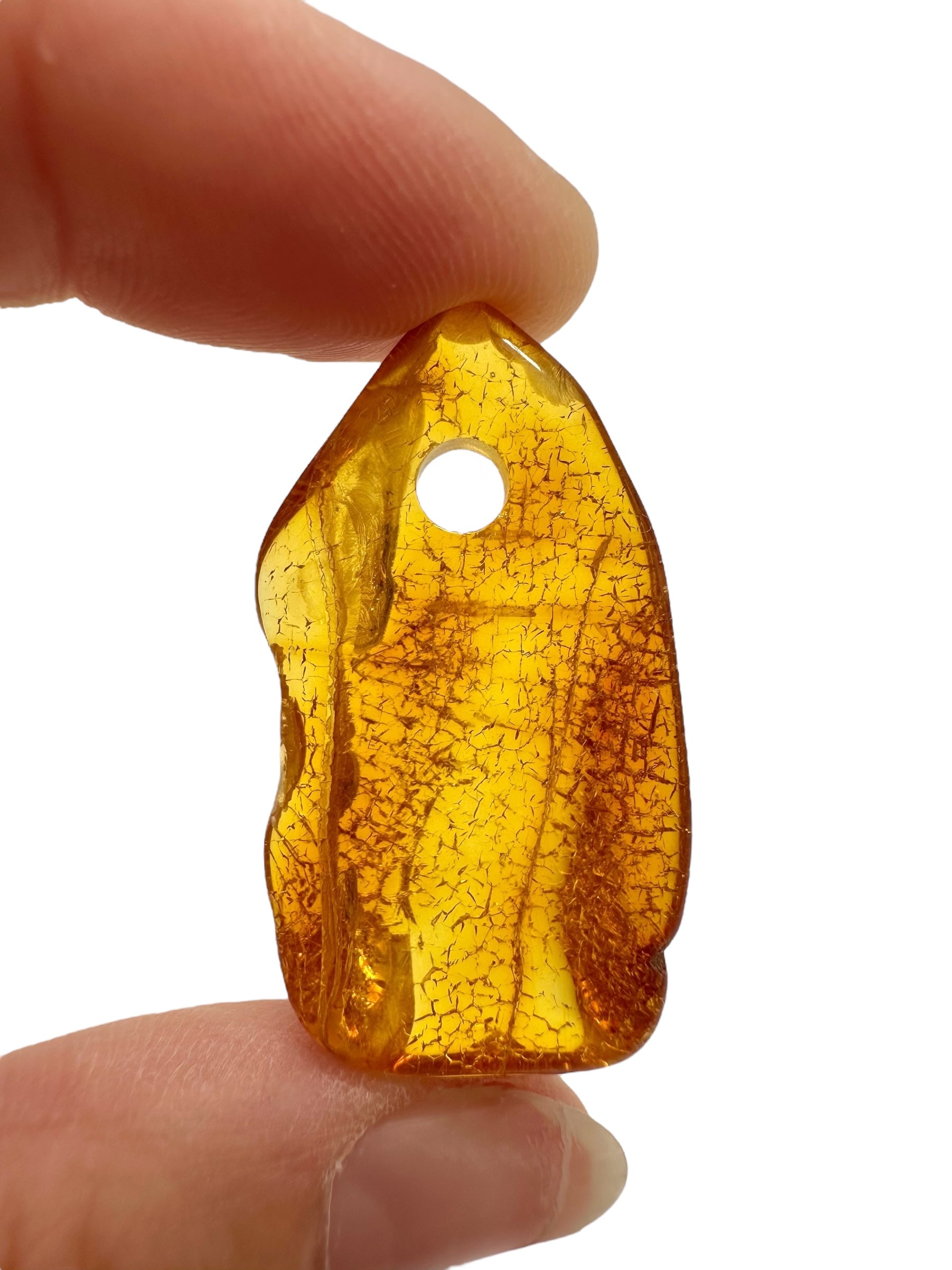 Amber with a drilled hole for hanging 2,7g – Lithuania - JND101