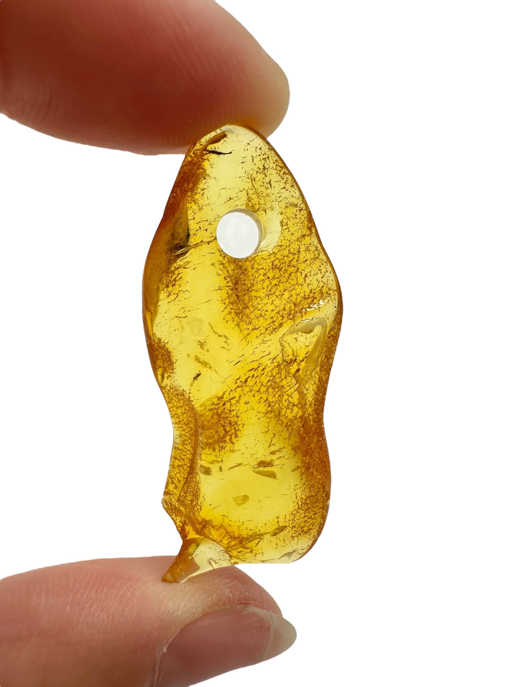 Amber with a drilled hole for hanging 2,5g – Lithuania - JND102