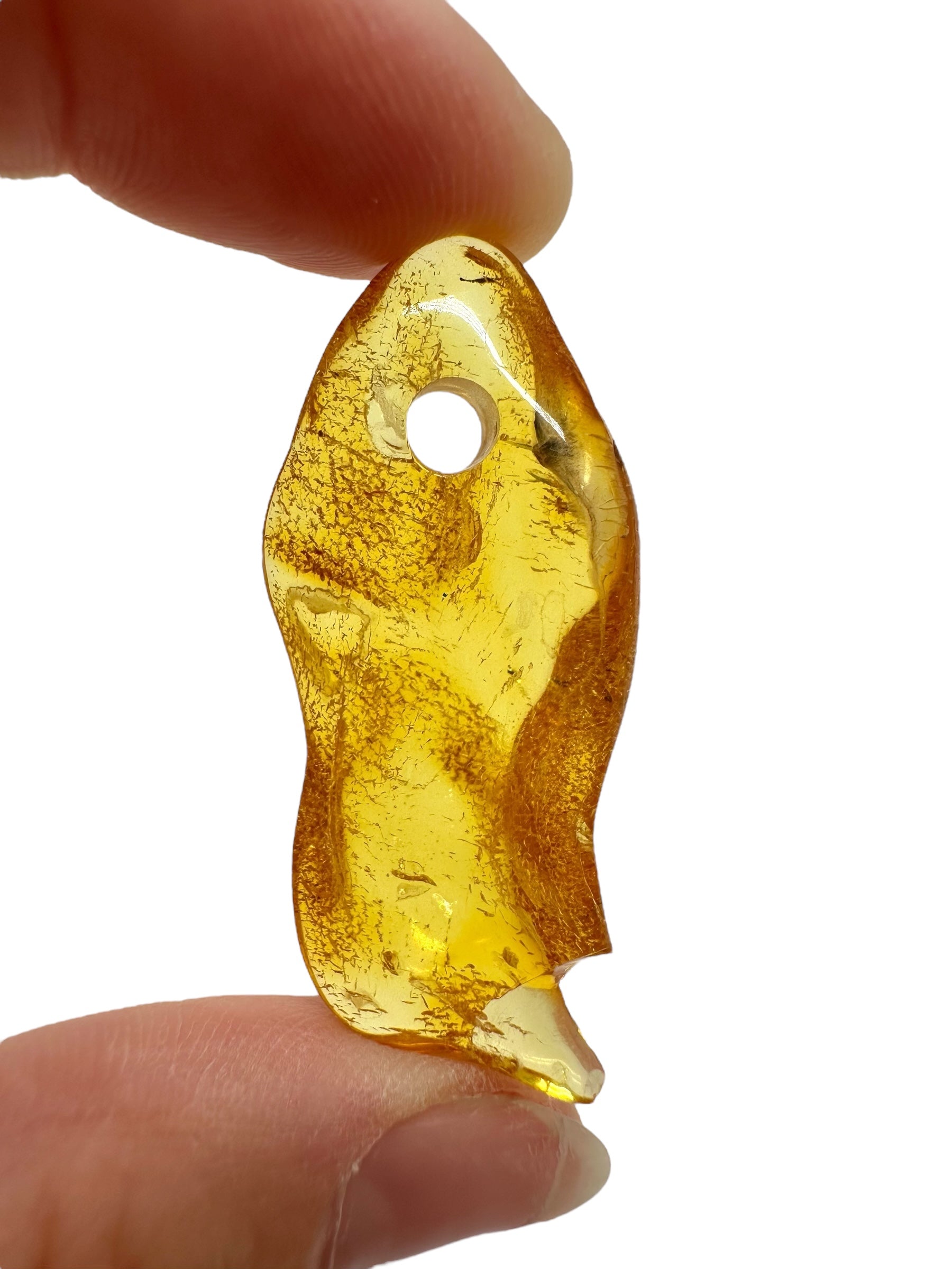 Amber with a drilled hole for hanging 2,5g – Lithuania - JND102