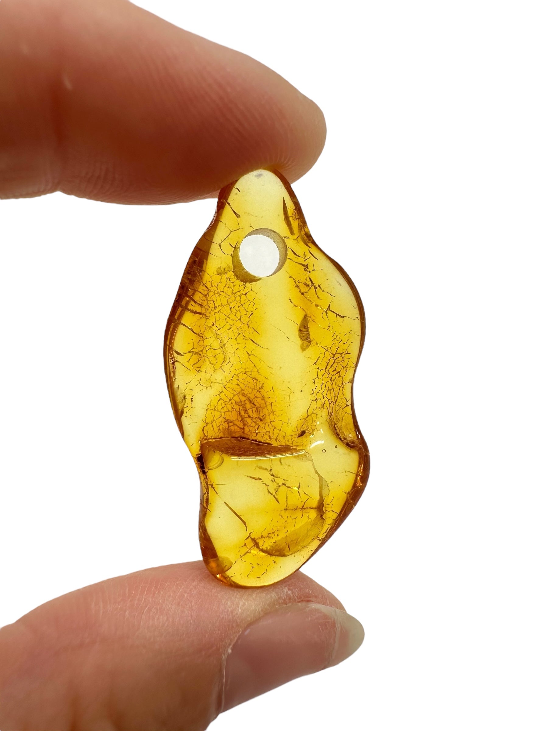 Amber with a drilled hole for hanging 2,2g – Lithuania - JND103