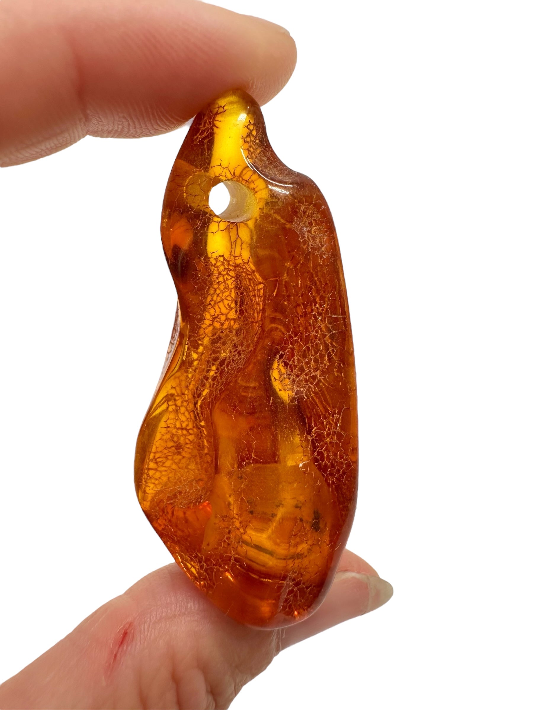 Amber with a drilled hole for hanging 11,9g – Lithuania - JND104